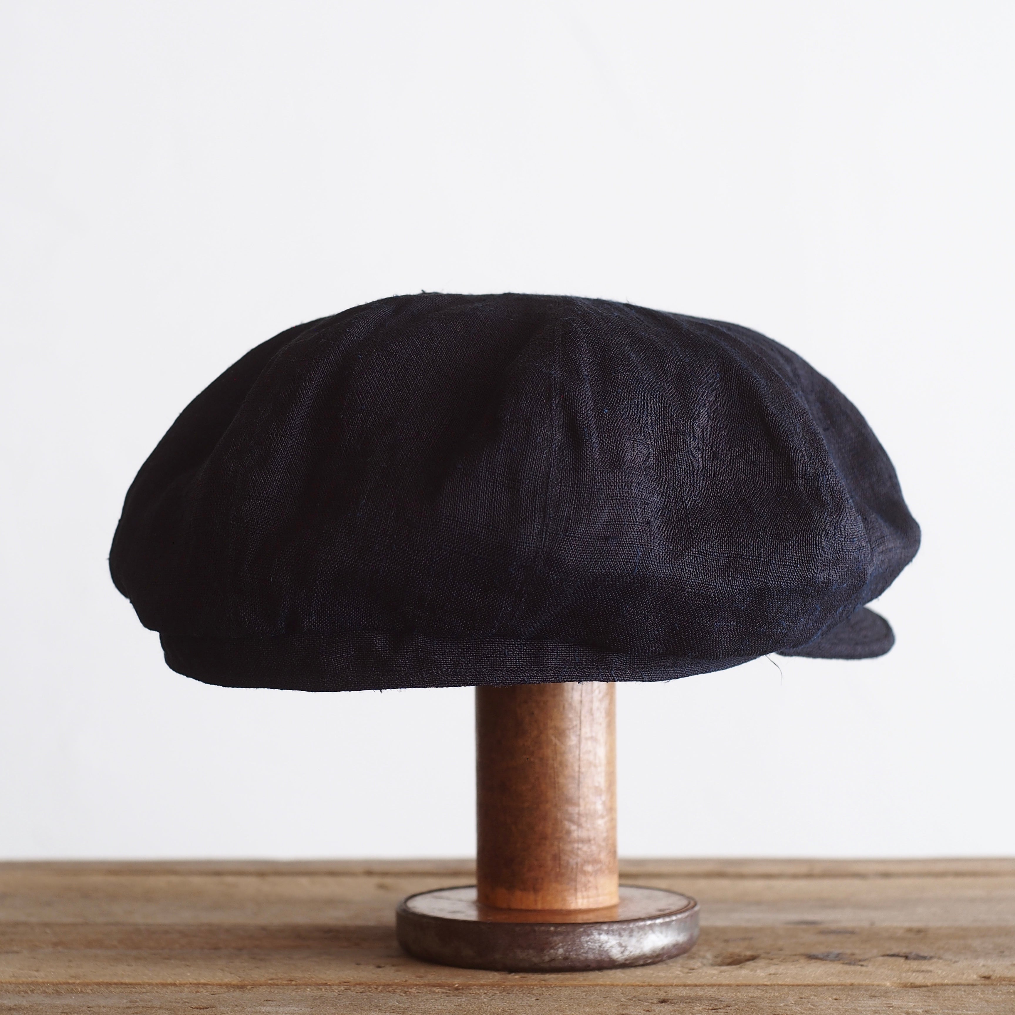 NORA CAP ~type newsboy~61japan old indigo linen