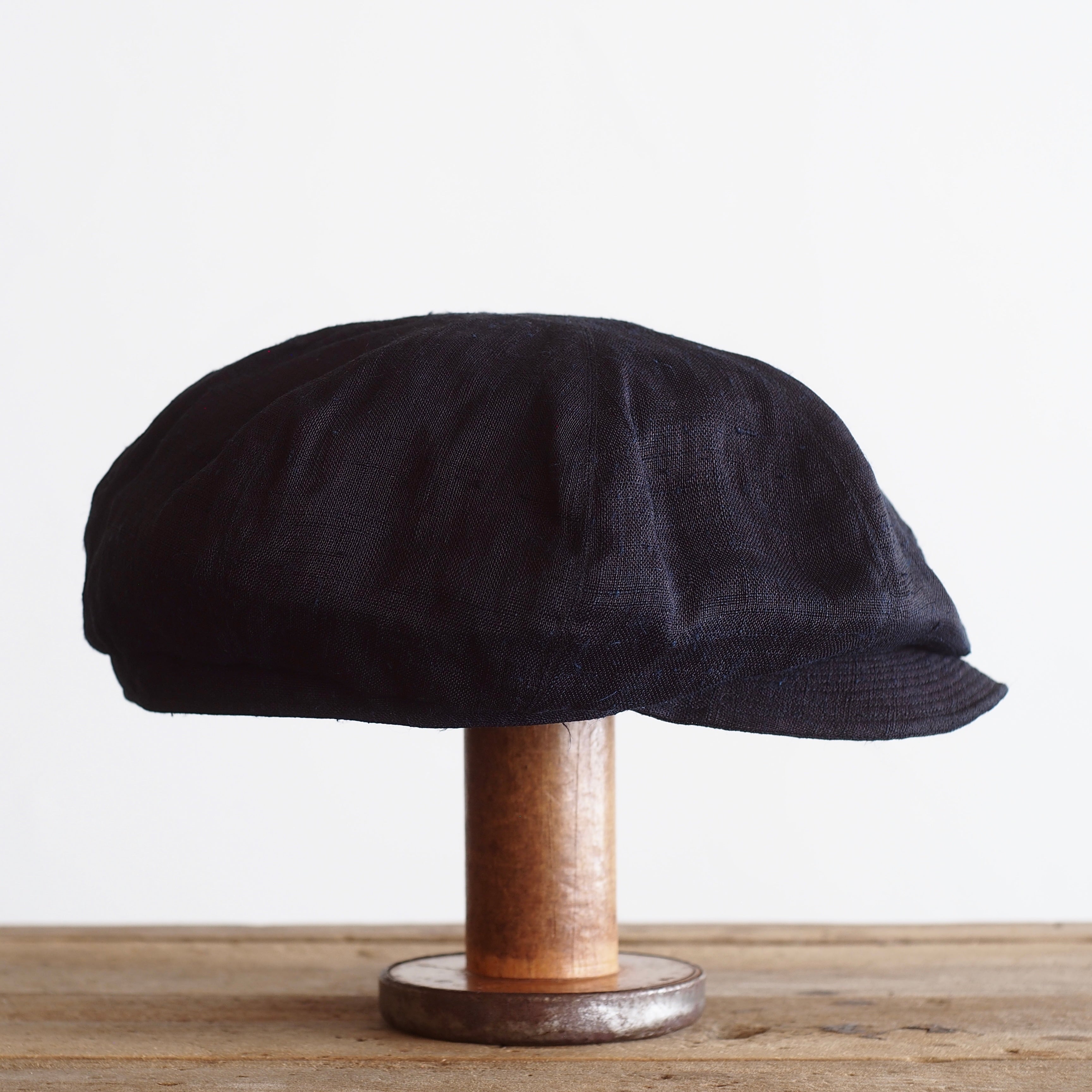 NORA CAP ~type newsboy~61japan old indigo linen