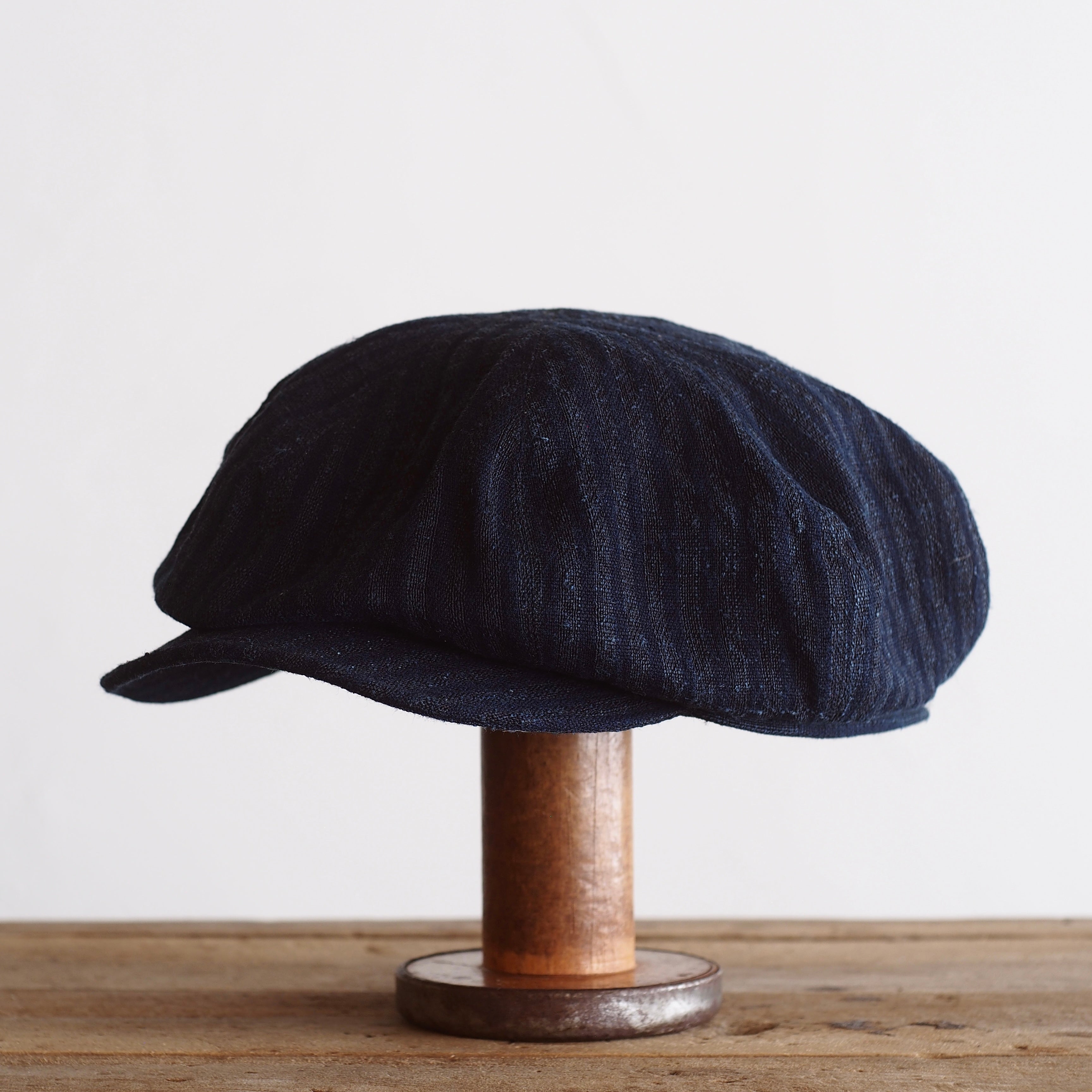 NORA CAP ~type newsboy~61japan old indigo cotton/hemp