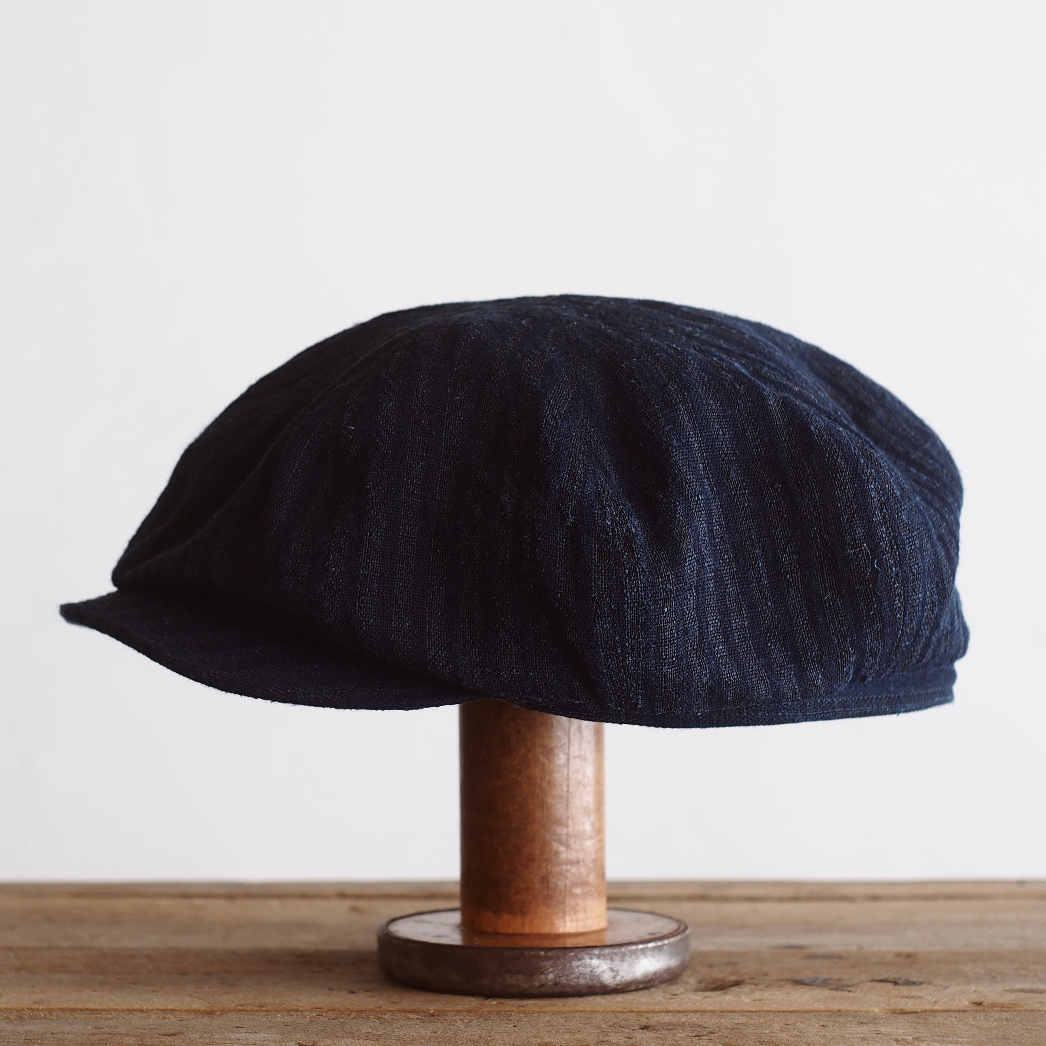 NORA CAP ~type newsboy~61japan old indigo cotton/hemp