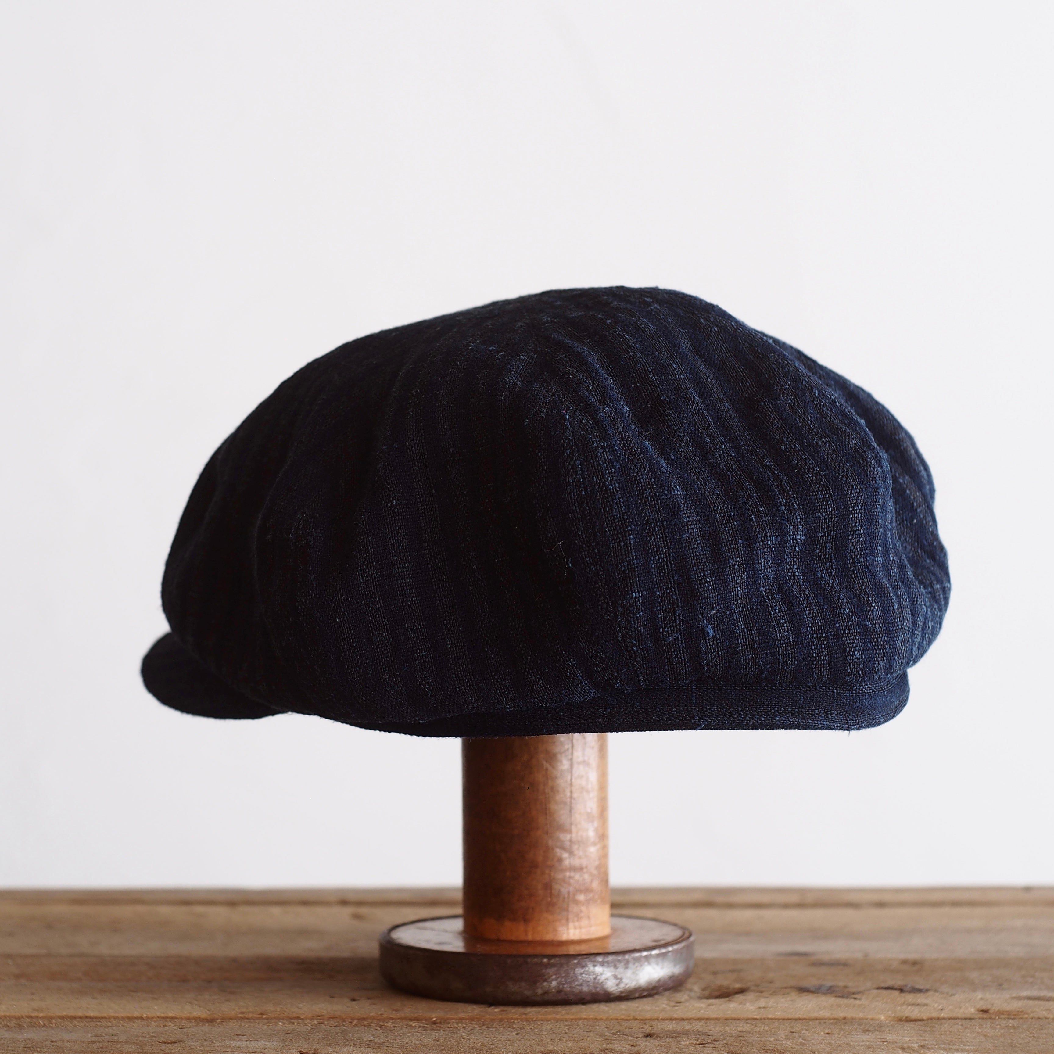 NORA CAP ~type newsboy~61japan old indigo cotton/hemp