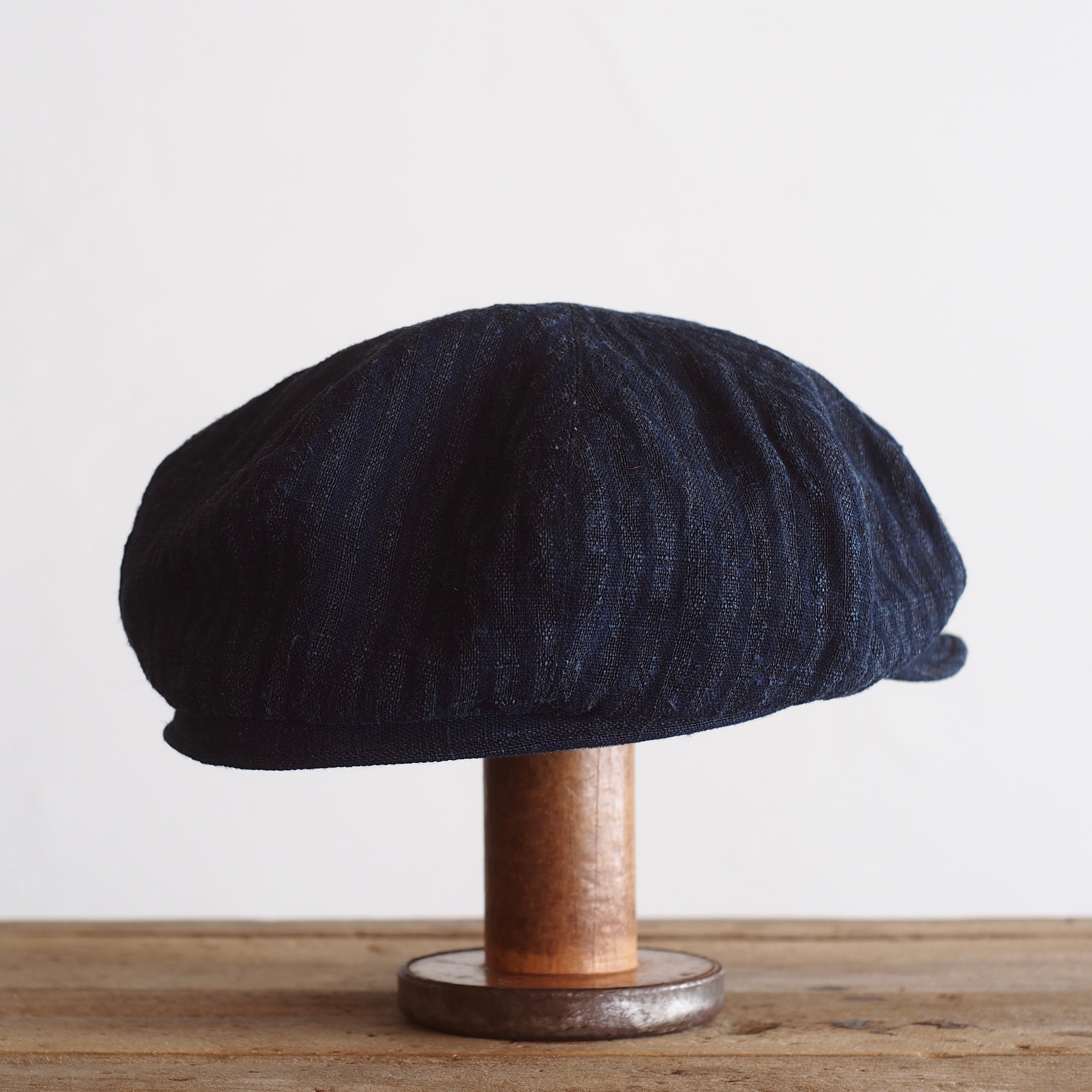 NORA CAP ~type newsboy~61japan old indigo cotton/hemp
