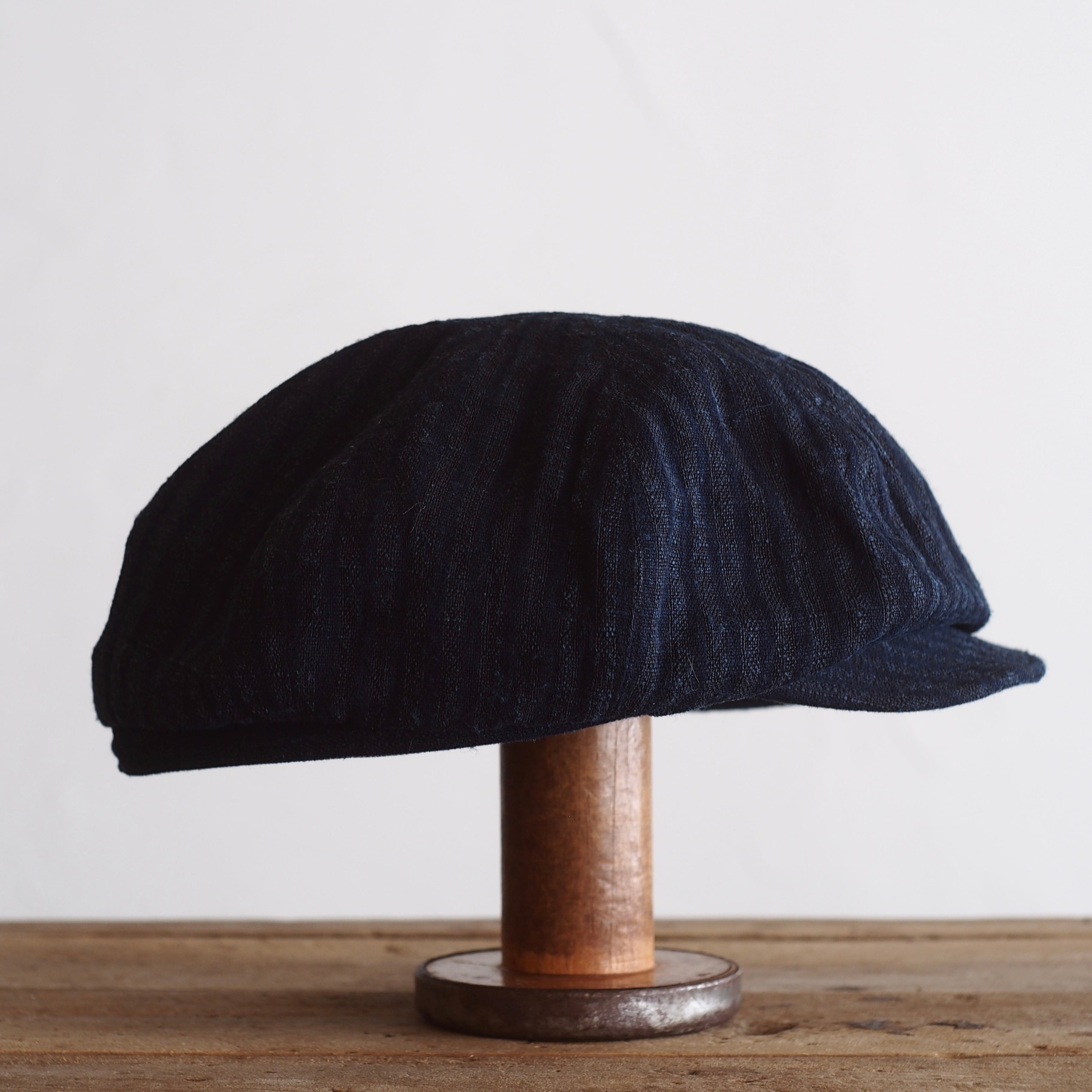 NORA CAP ~type newsboy~61japan old indigo cotton/hemp