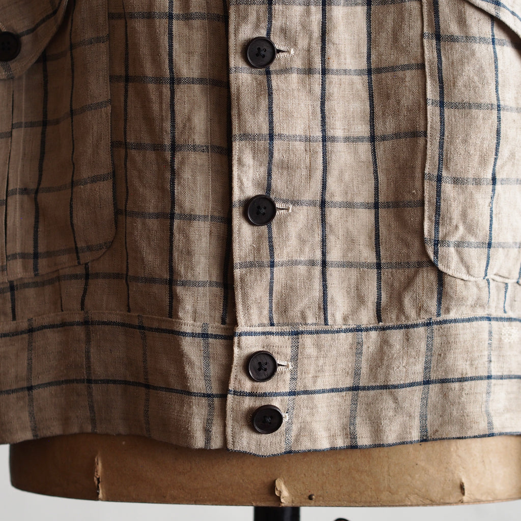 NORA SHORT JACKET~japan old linen fabric~