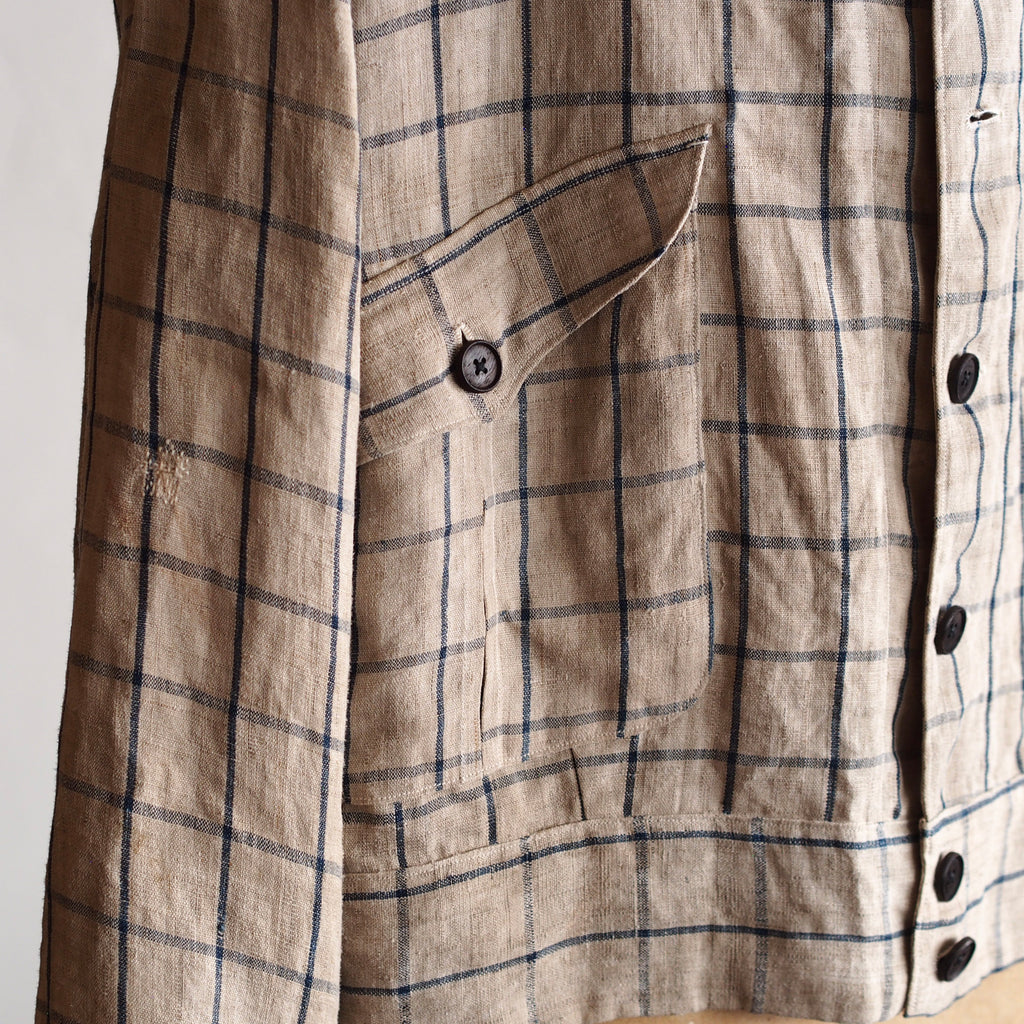 NORA SHORT JACKET~japan old linen fabric~