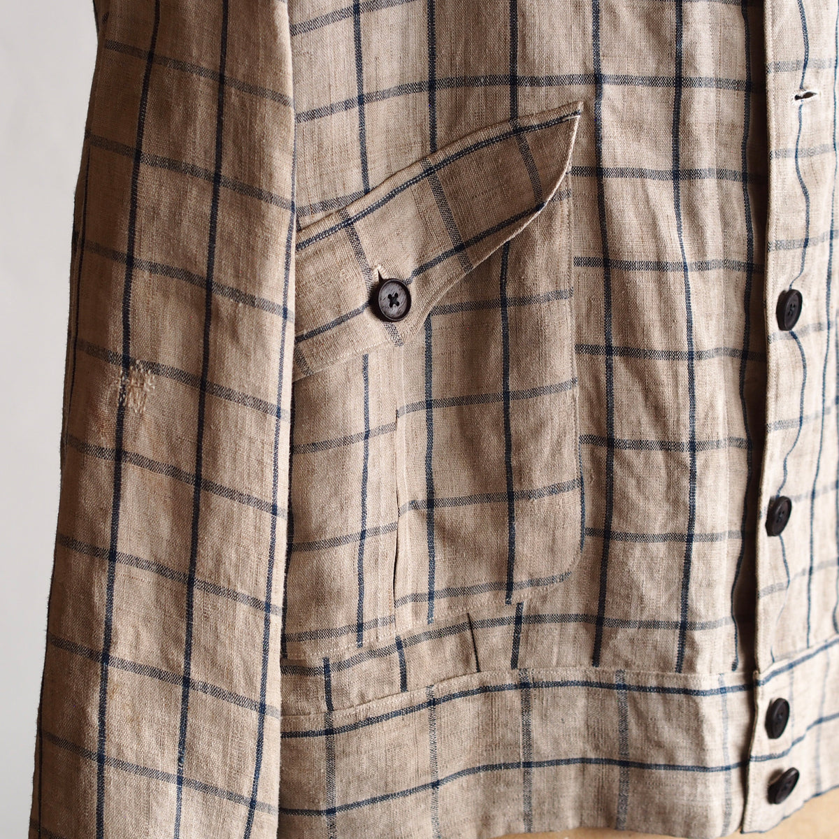 NORA SHORT JACKET~japan old linen fabric~
