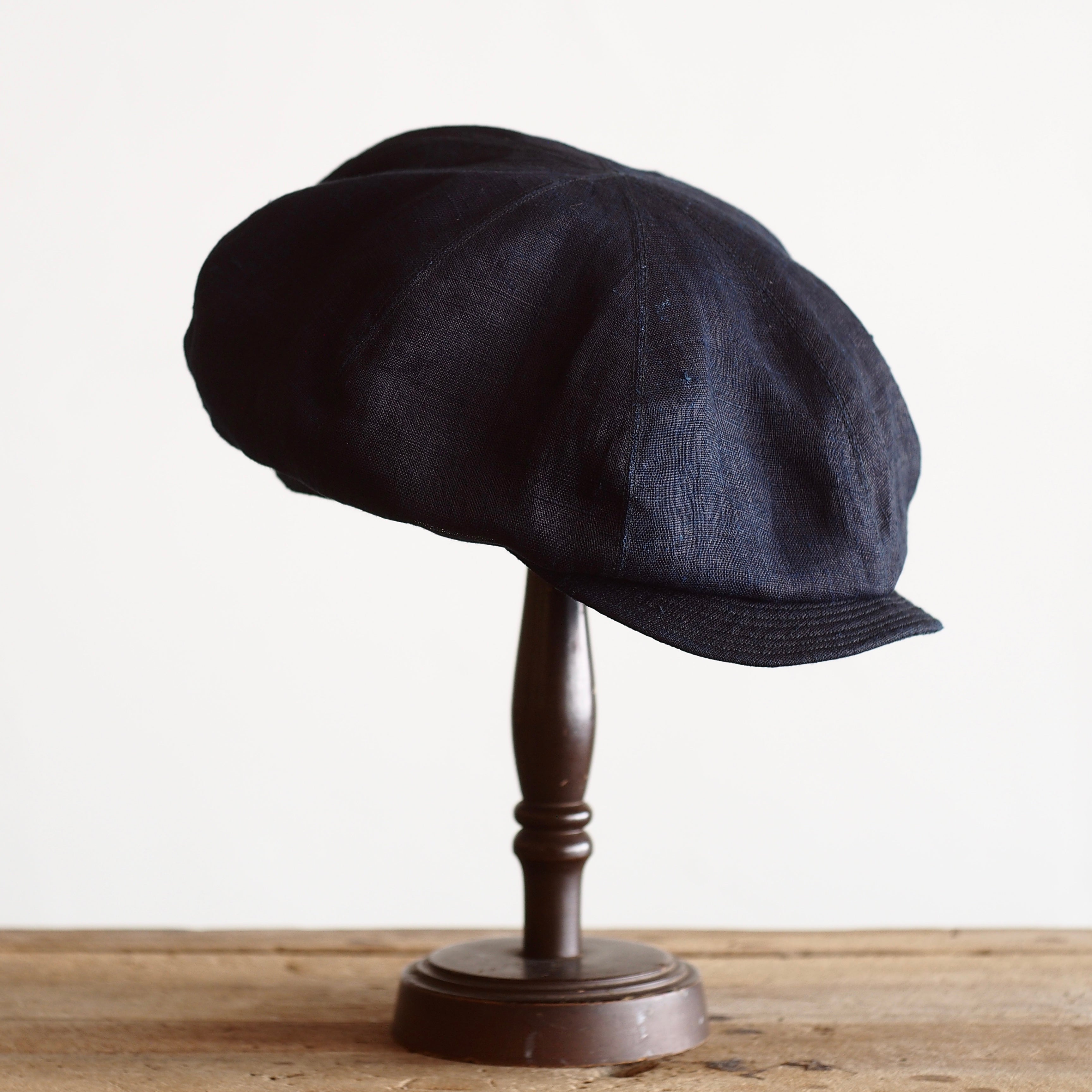 NORA CAP ~type newsboy~60 japan old indigo ramie