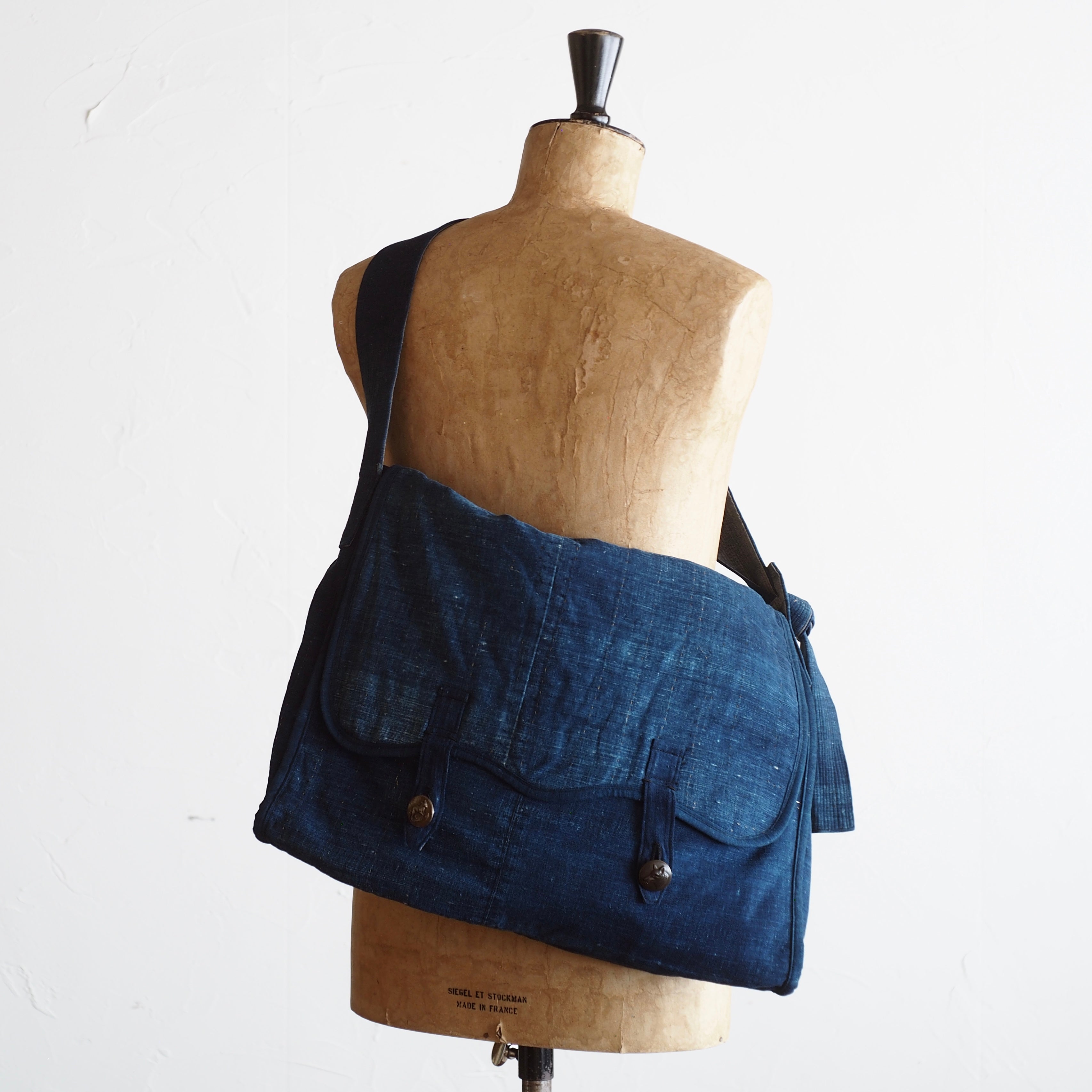 NORA BAG~type postman~japan old indigo cotton