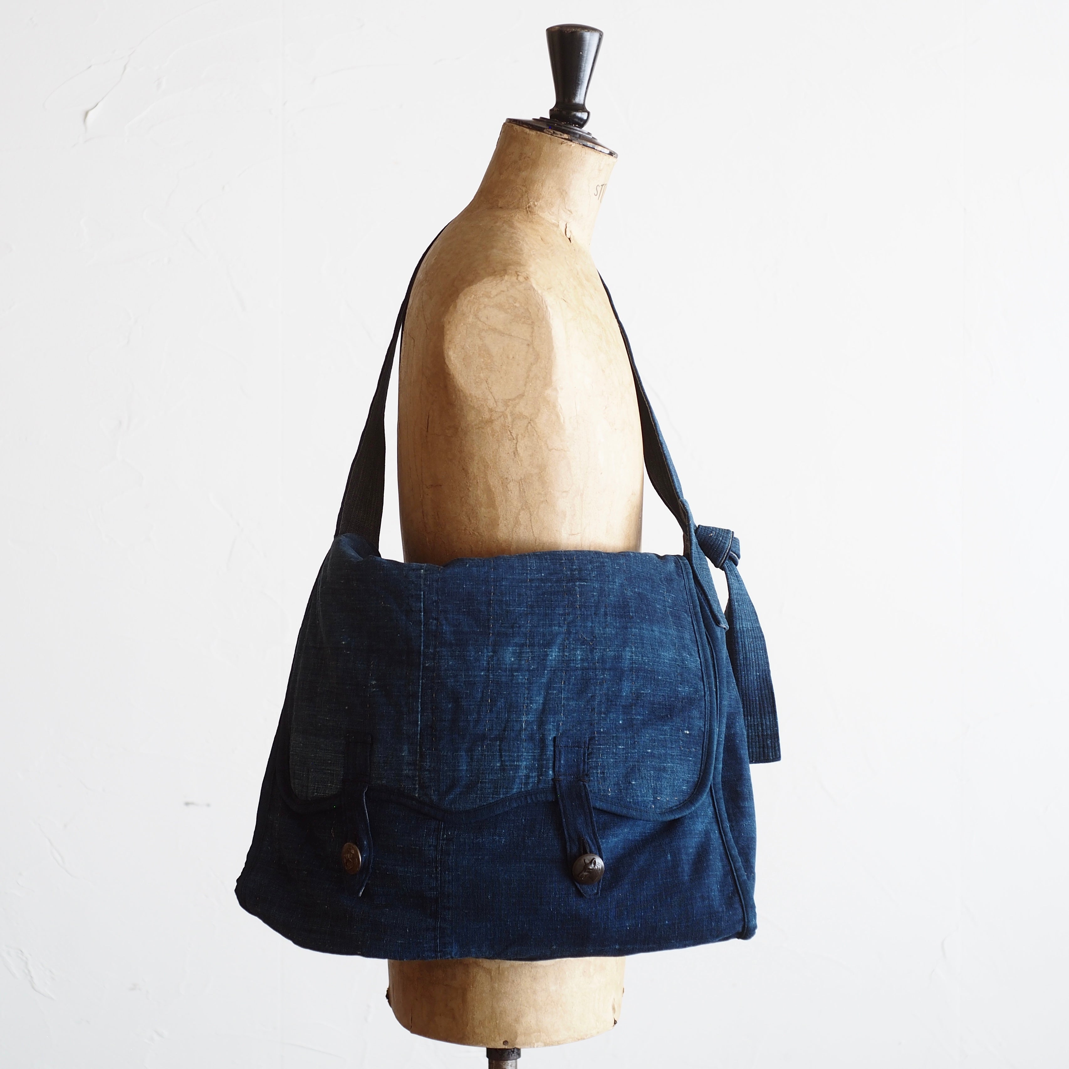 NORA BAG~type postman~japan old indigo cotton