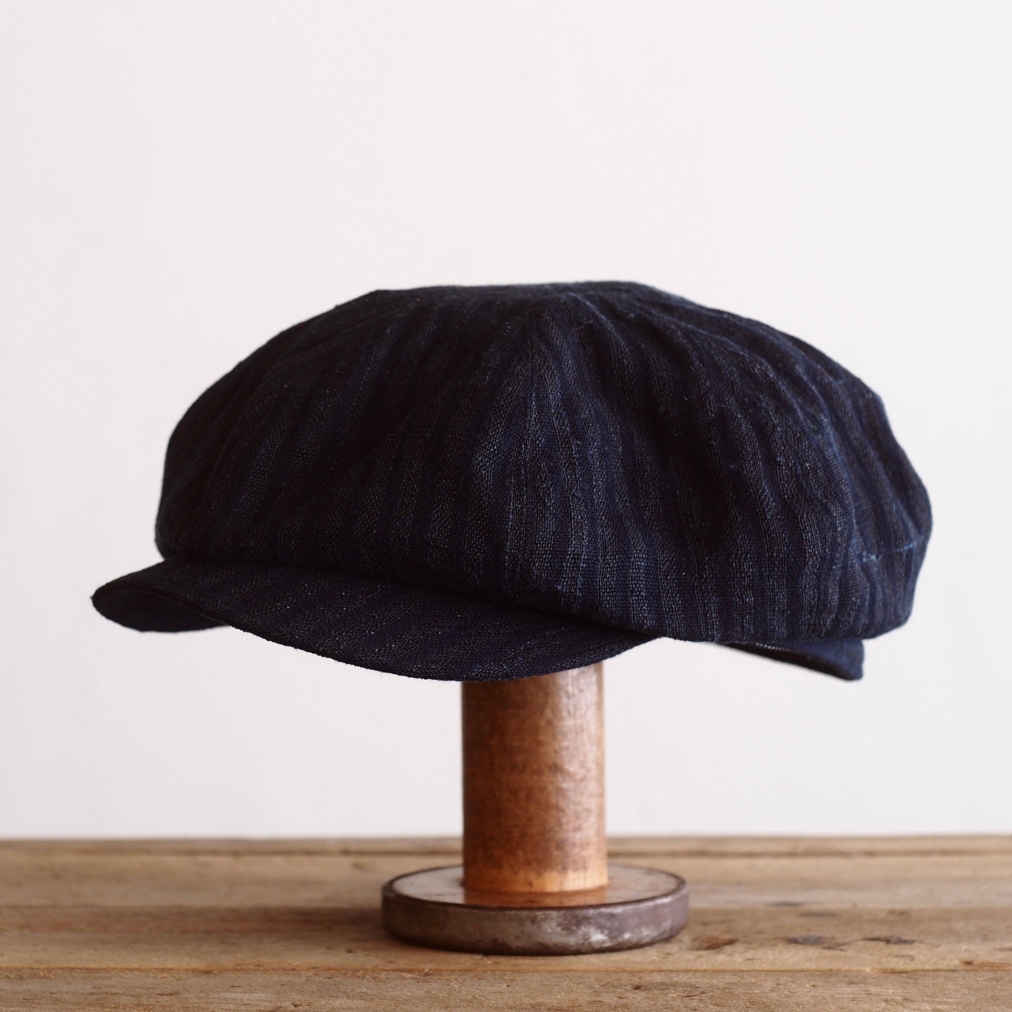 NORA CAP ~type newsboy~61japan old indigo cotton/hemp