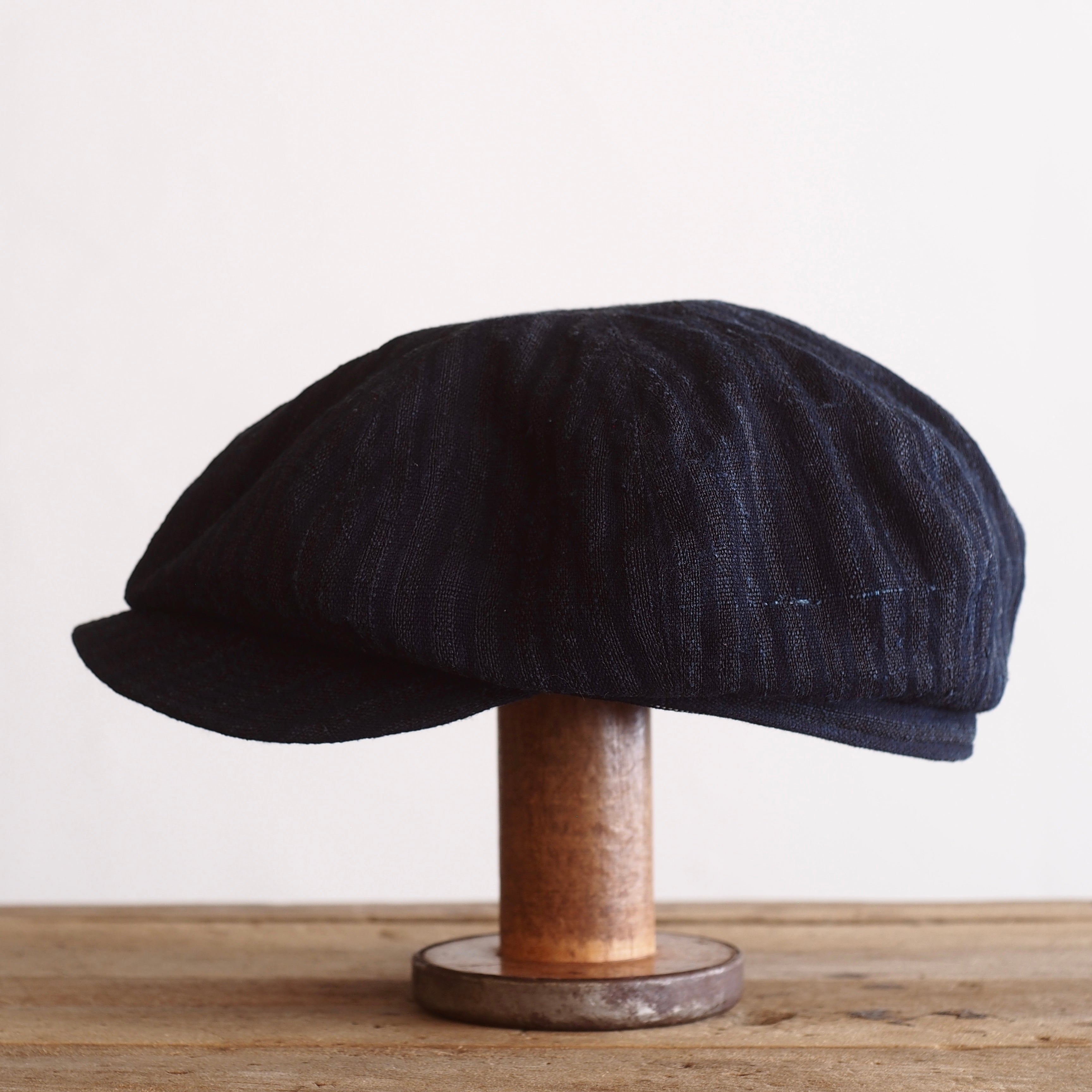 NORA CAP ~type newsboy~61japan old indigo cotton/hemp
