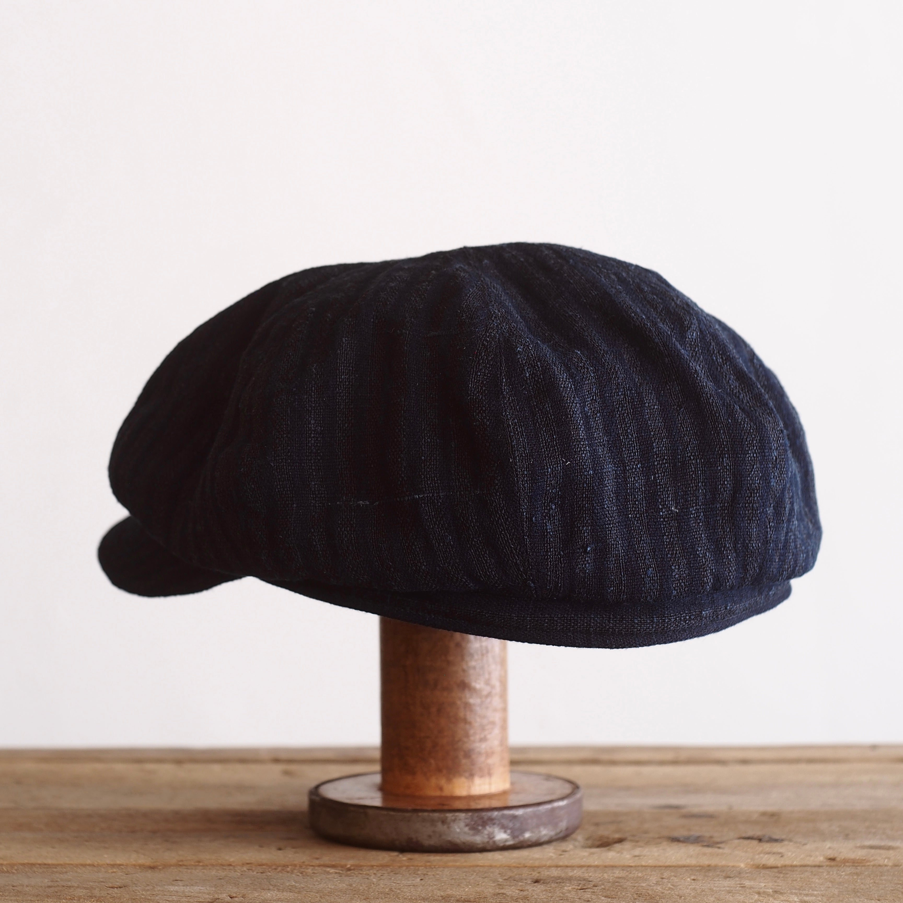 NORA CAP ~type newsboy~61japan old indigo cotton/hemp