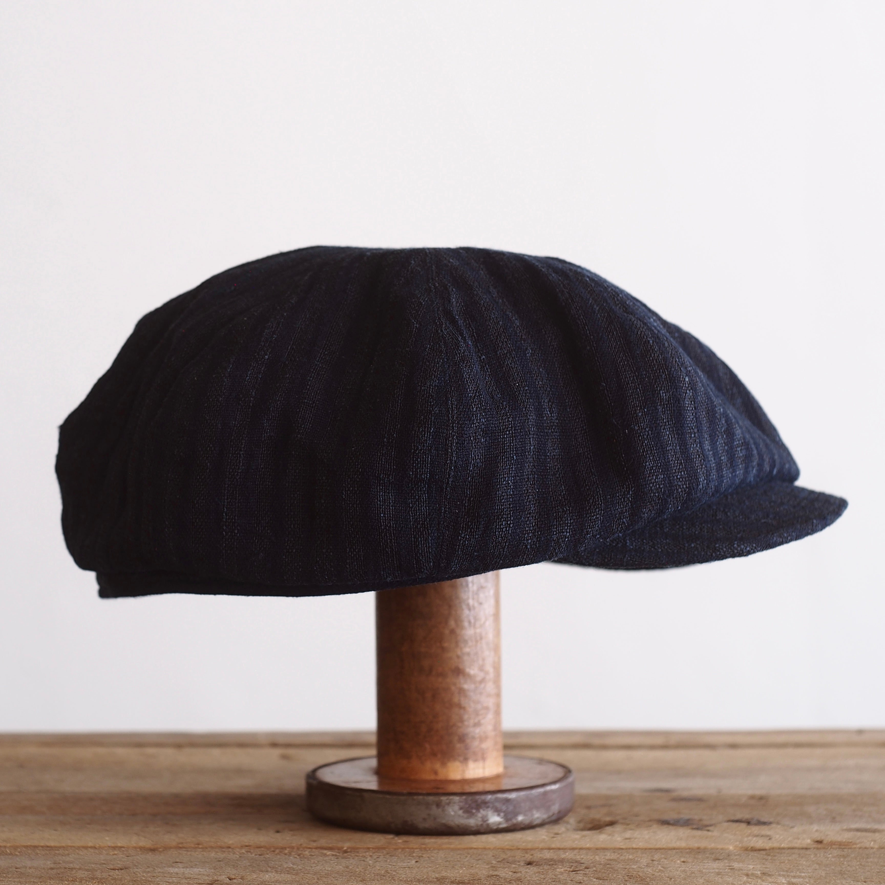NORA CAP ~type newsboy~61japan old indigo cotton/hemp
