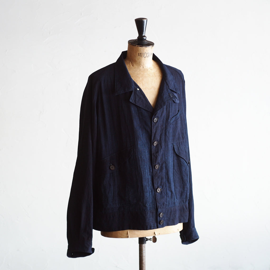 NORA SHORT SHIRT JACKET~japan old indigo silk fabric~