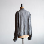 NORA SHORT SHIRT JACKET~japan old linen checked fabric~