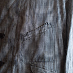 NORA SHORT SHIRT JACKET~japan old linen checked fabric~