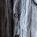 NORA SHORT SHIRT JACKET~japan old linen checked fabric~