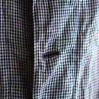 NORA SHORT SHIRT JACKET~japan old linen checked fabric~