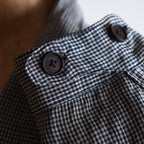 NORA SHORT SHIRT JACKET~japan old linen checked fabric~
