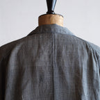 NORA SHORT SHIRT JACKET~japan old linen checked fabric~