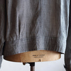 NORA SHORT SHIRT JACKET~japan old linen checked fabric~