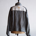 NORA SHORT SHIRT JACKET~japan old linen checked fabric~