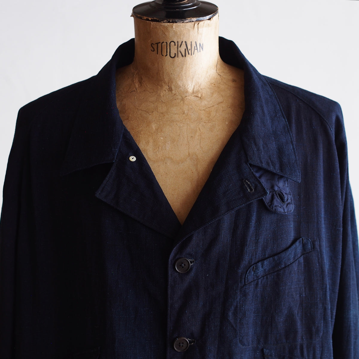 NORA SHORT SHIRT JACKET~japan old indigo silk fabric~