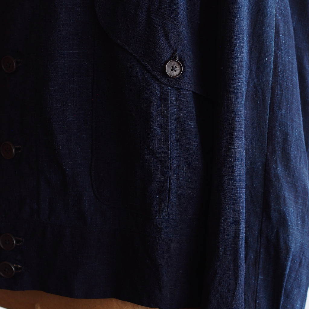 NORA SHORT SHIRT JACKET~japan old indigo silk fabric~