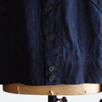 NORA SHORT SHIRT JACKET~japan old indigo silk fabric~
