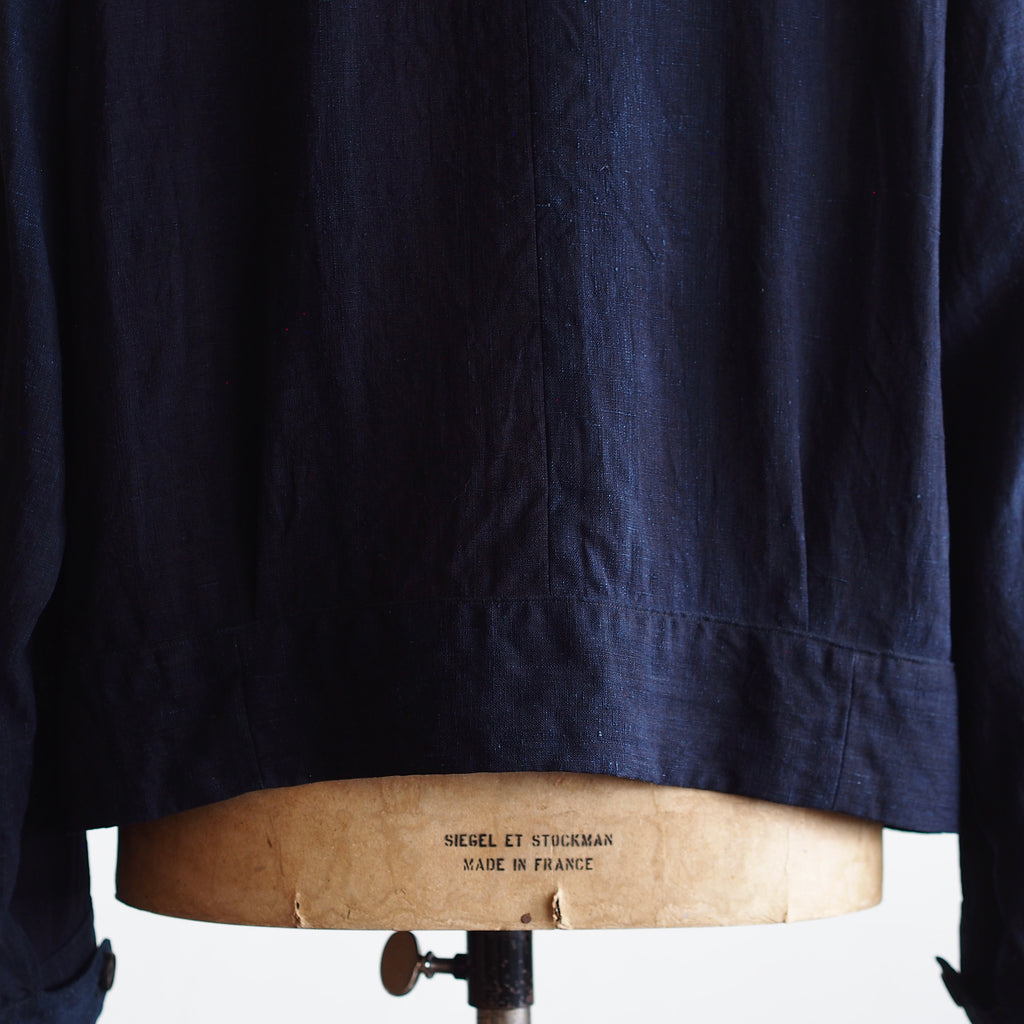NORA SHORT SHIRT JACKET~japan old indigo silk fabric~