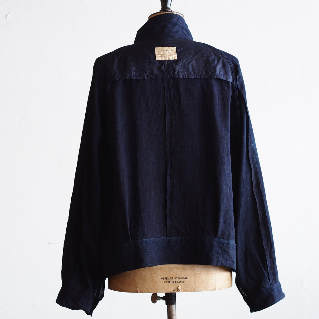 NORA SHORT SHIRT JACKET~japan old indigo silk fabric~