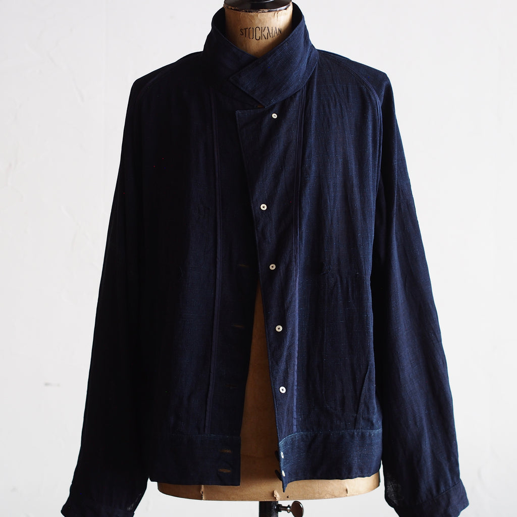 NORA SHORT SHIRT JACKET~japan old indigo silk fabric~