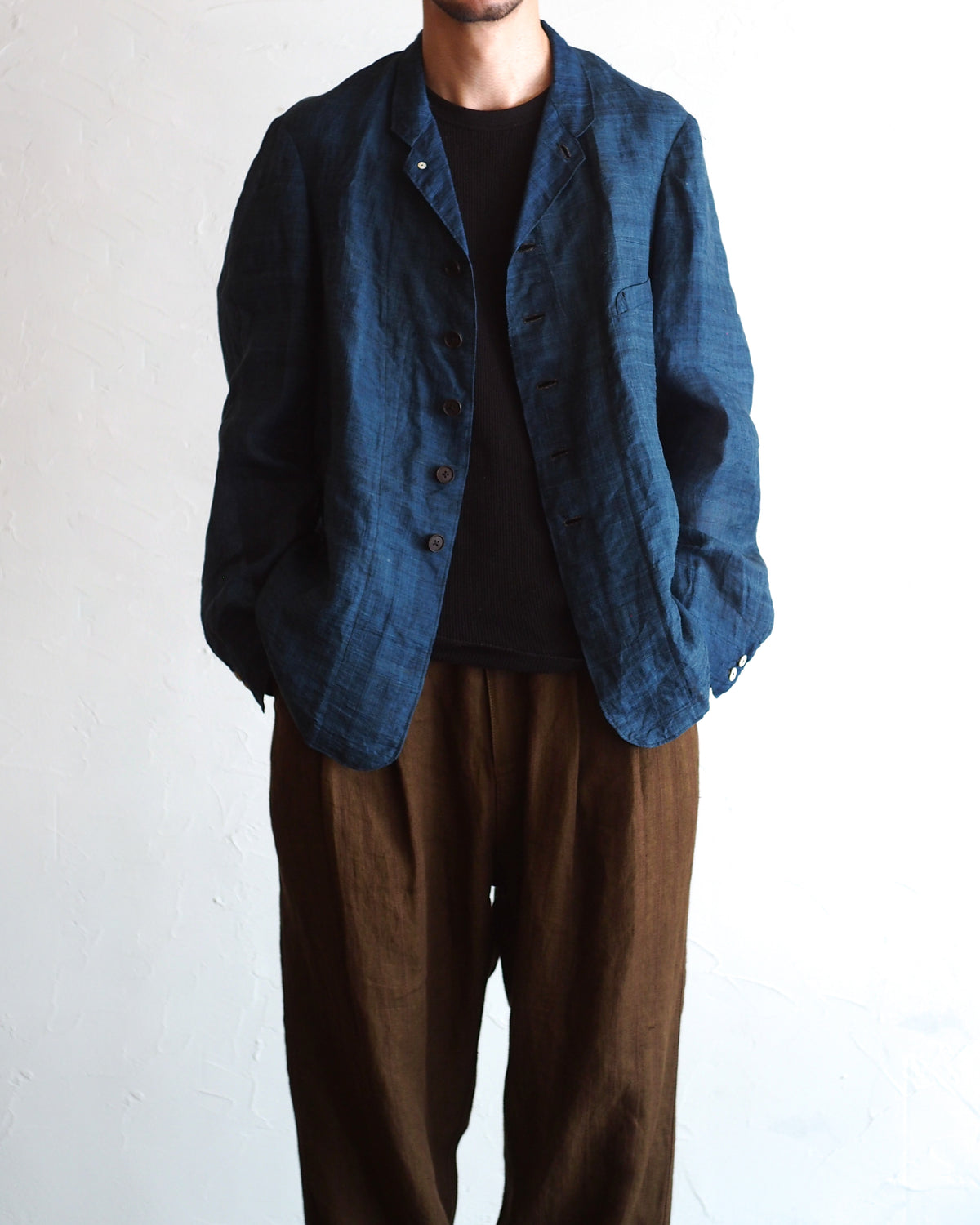 NORA JACKET~Japan old indigo ramie fabric~