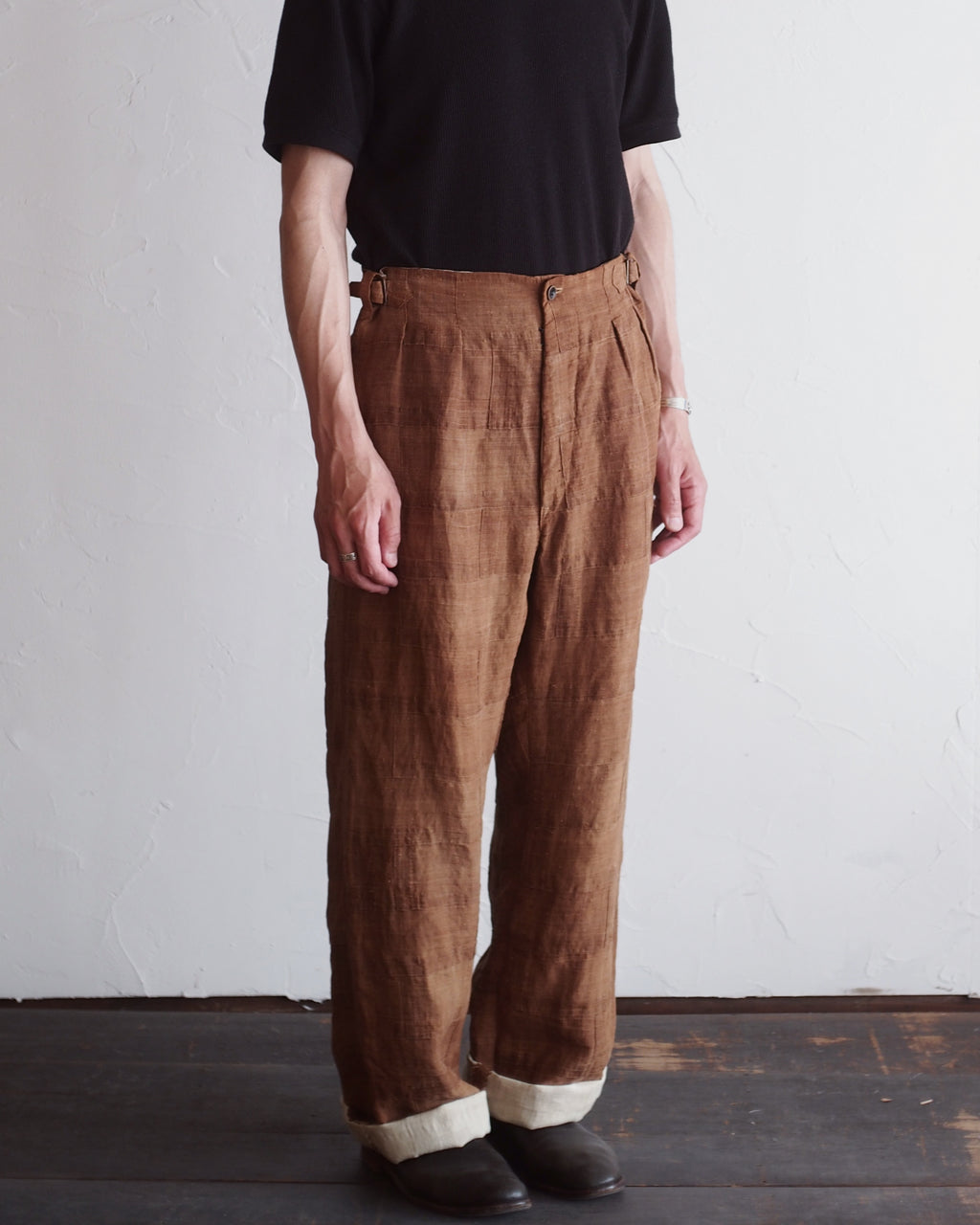 NORA WORK PANTS~japan old linen Kakisibu~