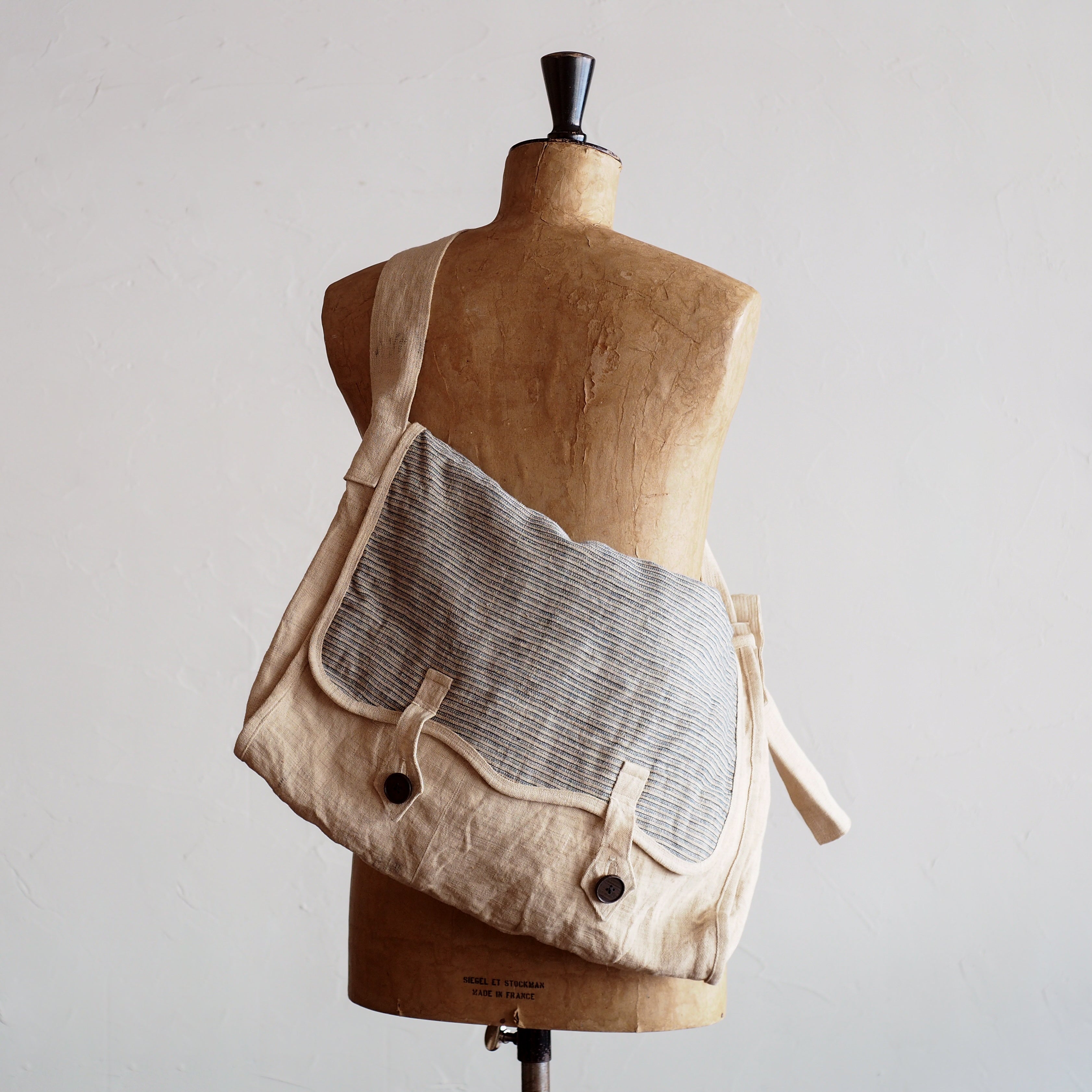 NORA BAG~type postman~japan old cotton/hemp fabric~