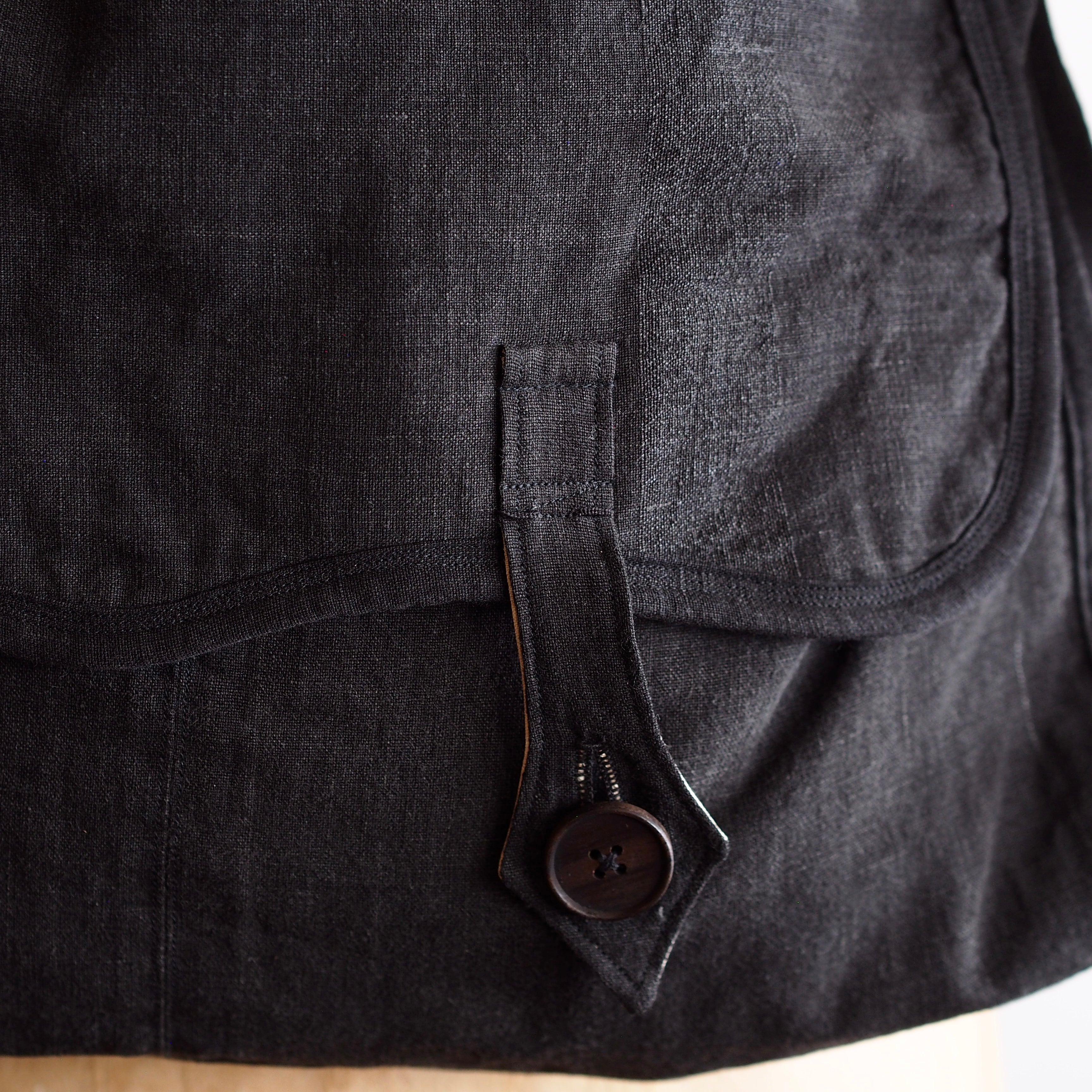 NORA BAG~type postman~japan old black cotton fabric~