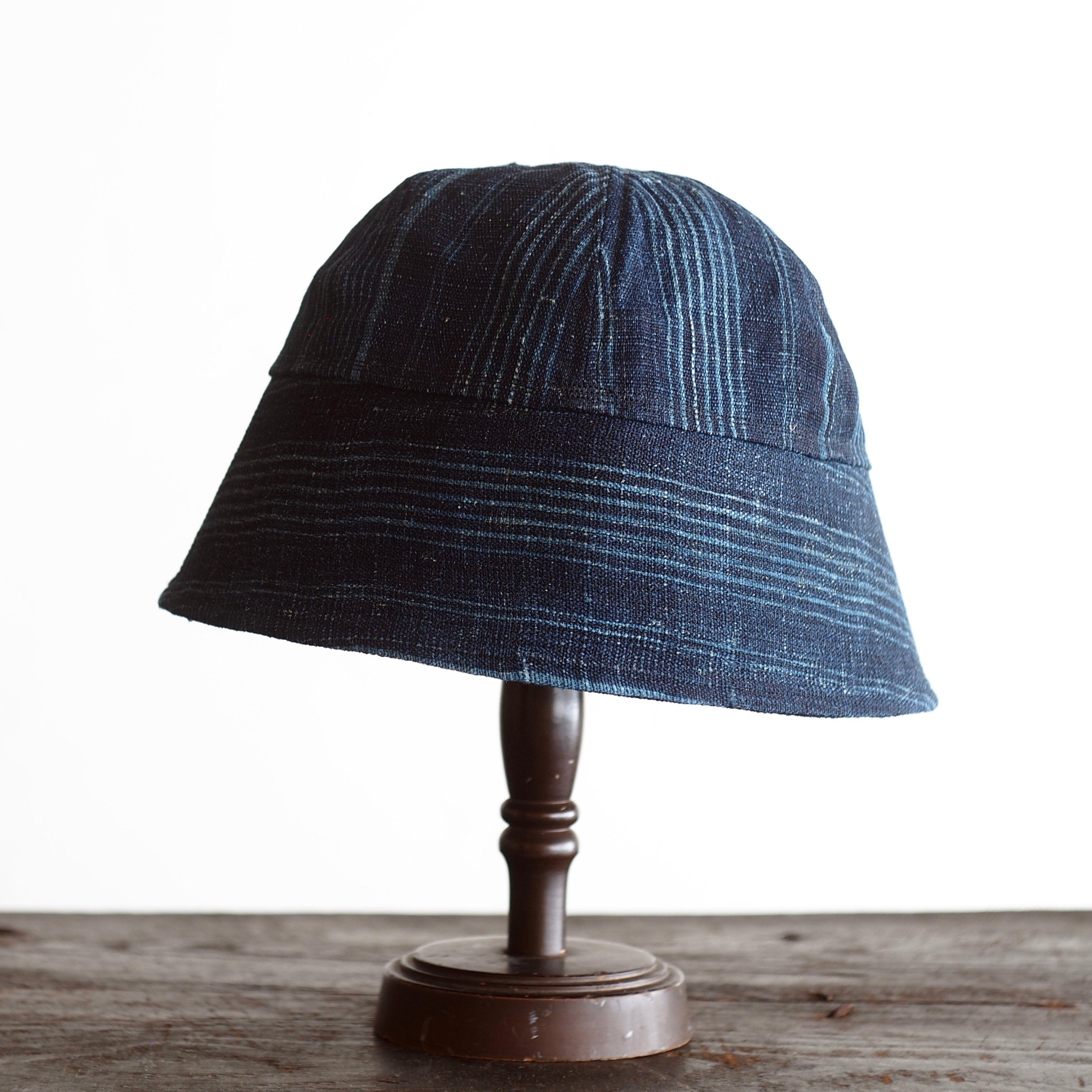 NORA HAT ~type sailor~japan old indigo hemp stripe