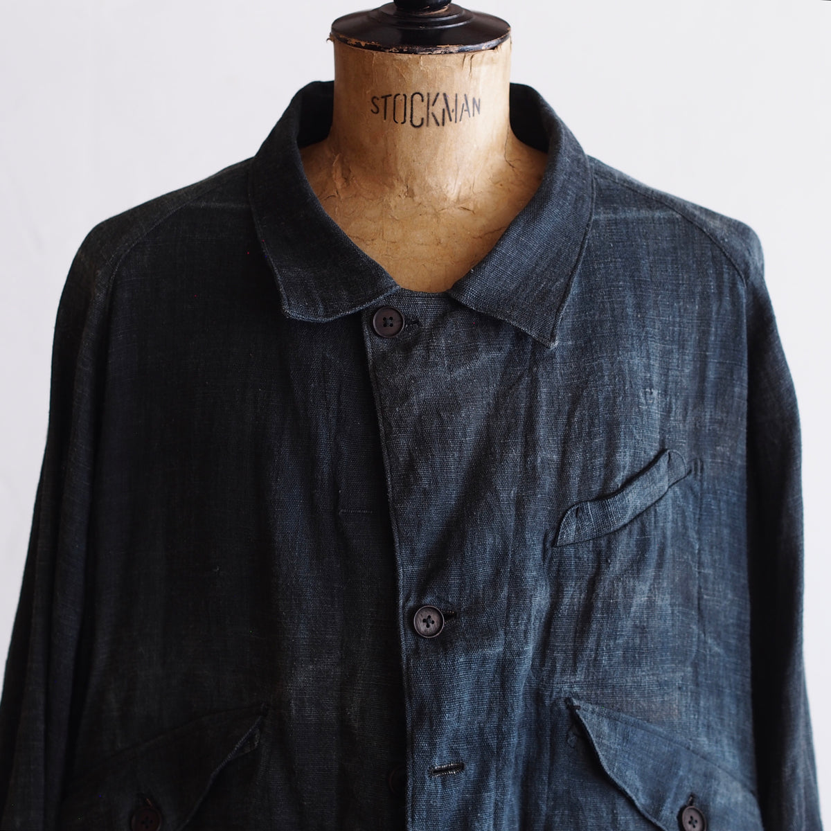 NORA SHORT JACKET~Japan old indigo hemp fabric~