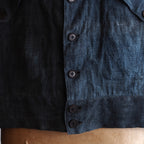 NORA SHORT JACKET~Japan old indigo hemp fabric~