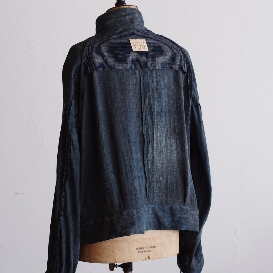 NORA SHORT JACKET~Japan old indigo hemp fabric~