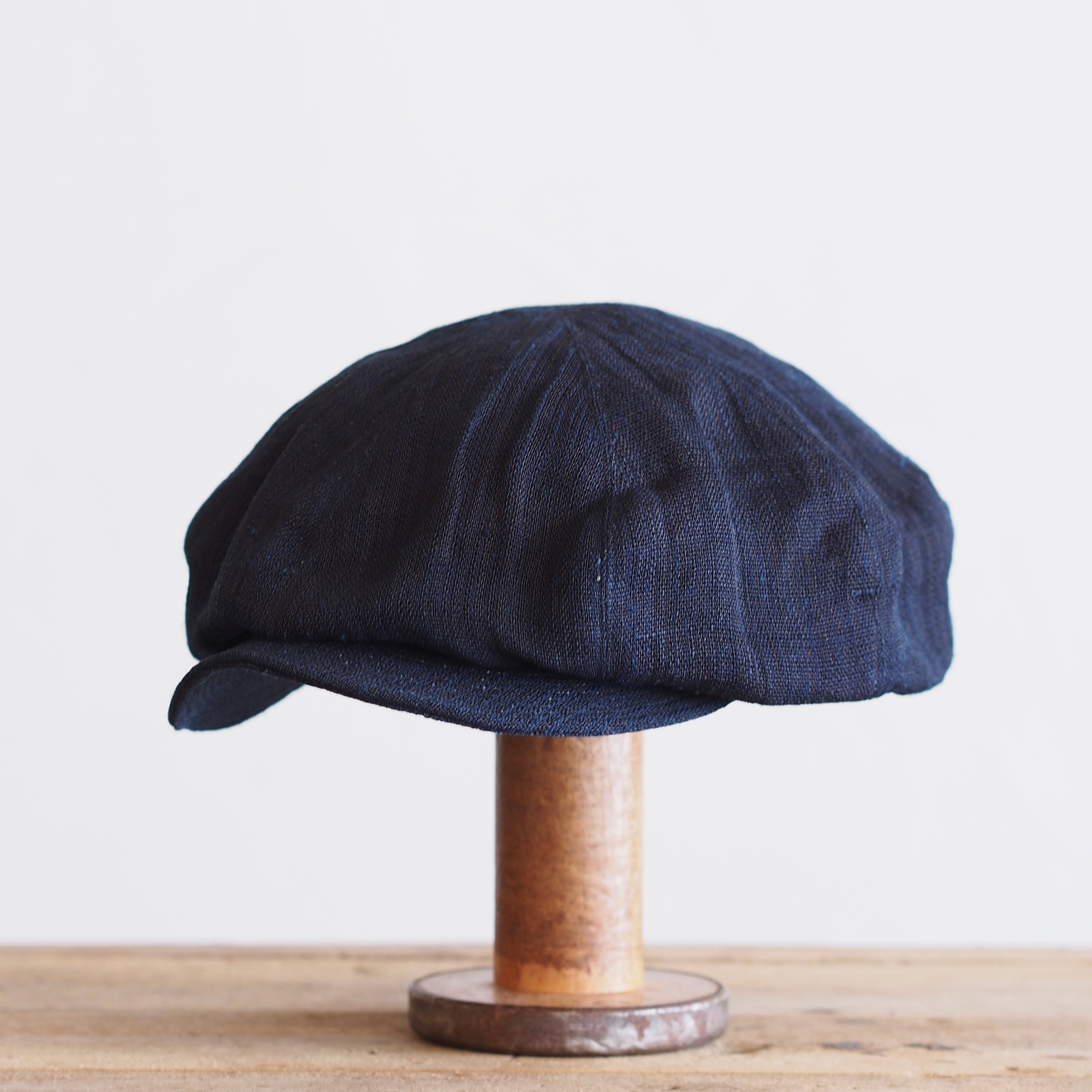JAPAN VINTAGE FABRIC CAP ~type newsboy~60 meiji hemp 縞