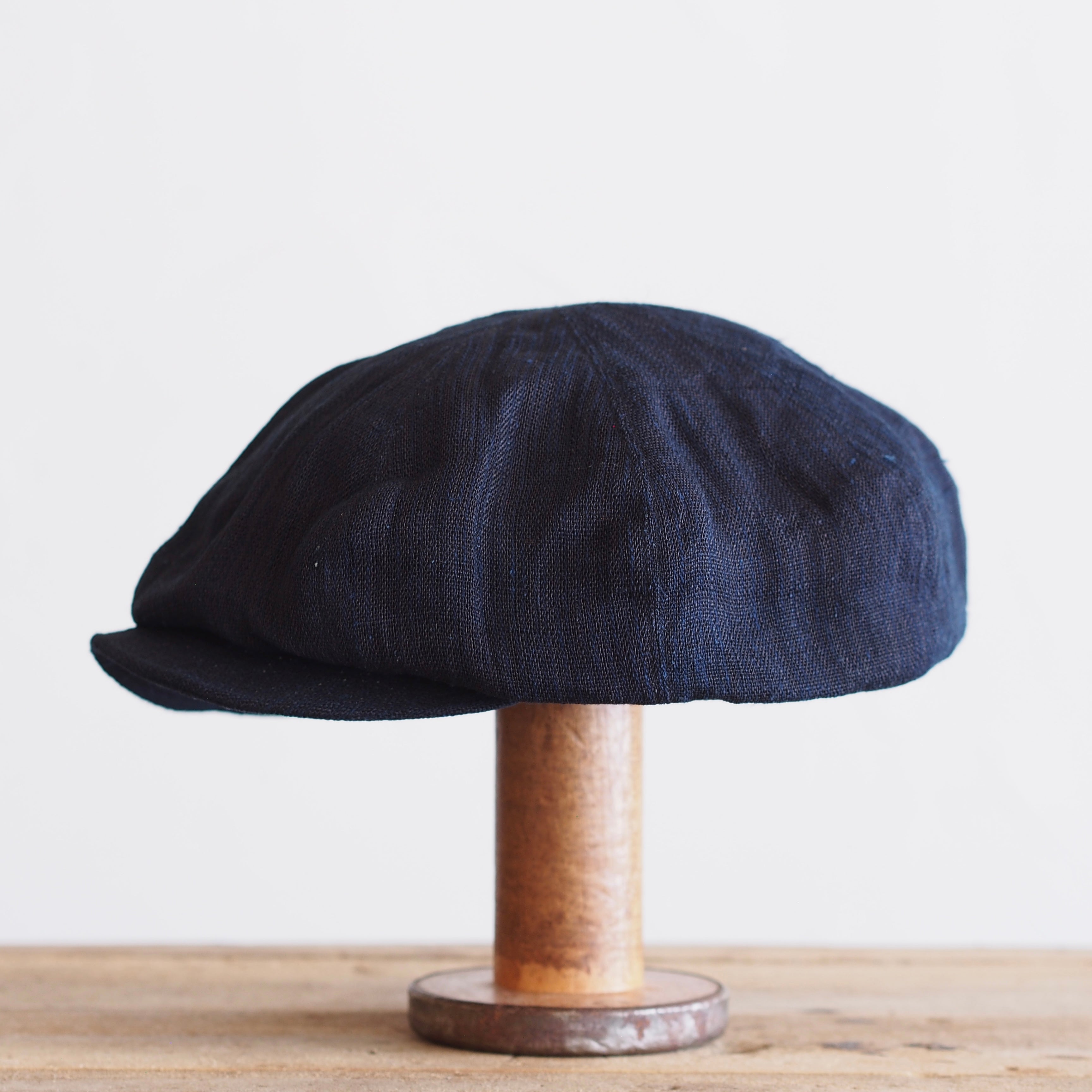 JAPAN VINTAGE FABRIC CAP ~type newsboy~60 meiji hemp 縞