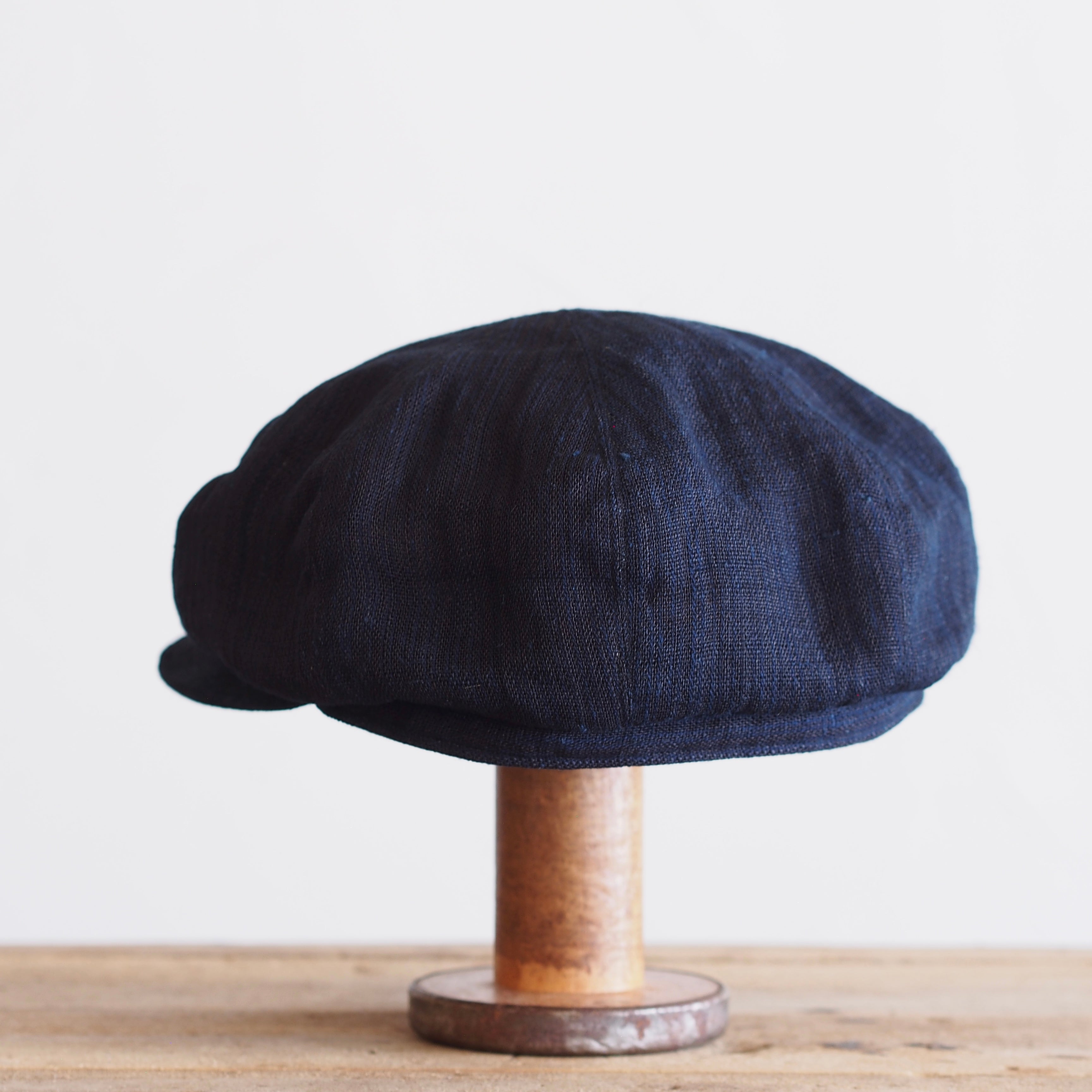 JAPAN VINTAGE FABRIC CAP ~type newsboy~60 meiji hemp 縞