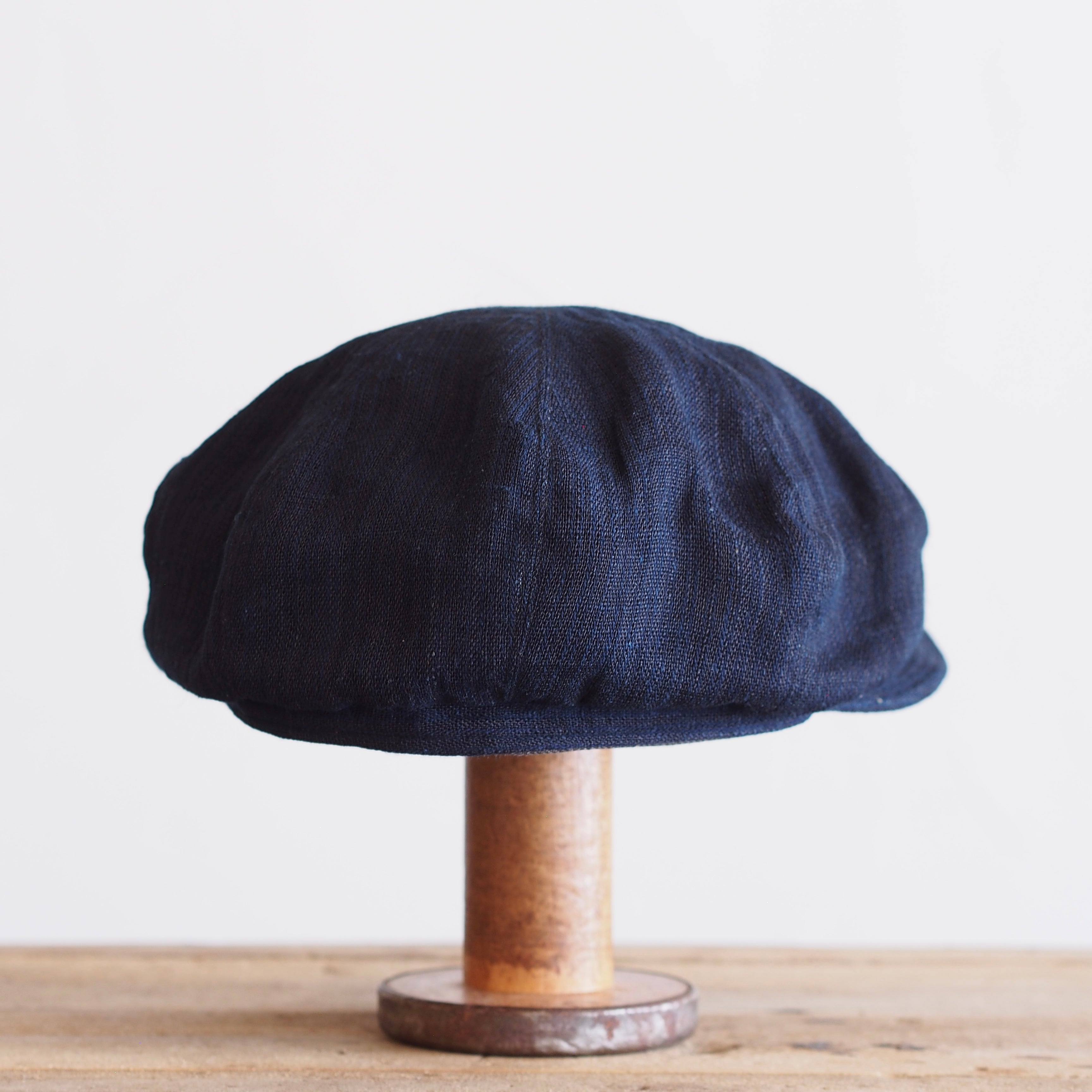 JAPAN VINTAGE FABRIC CAP ~type newsboy~60 meiji hemp 縞