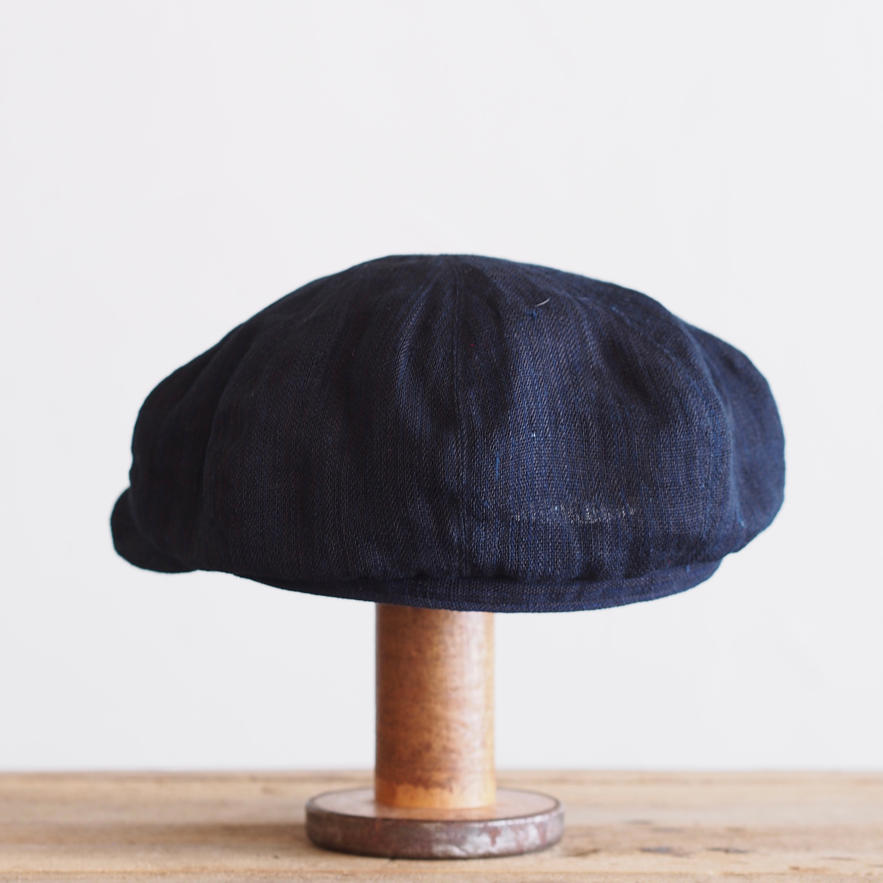 JAPAN VINTAGE FABRIC CAP ~type newsboy~60② meiji hemp 縞