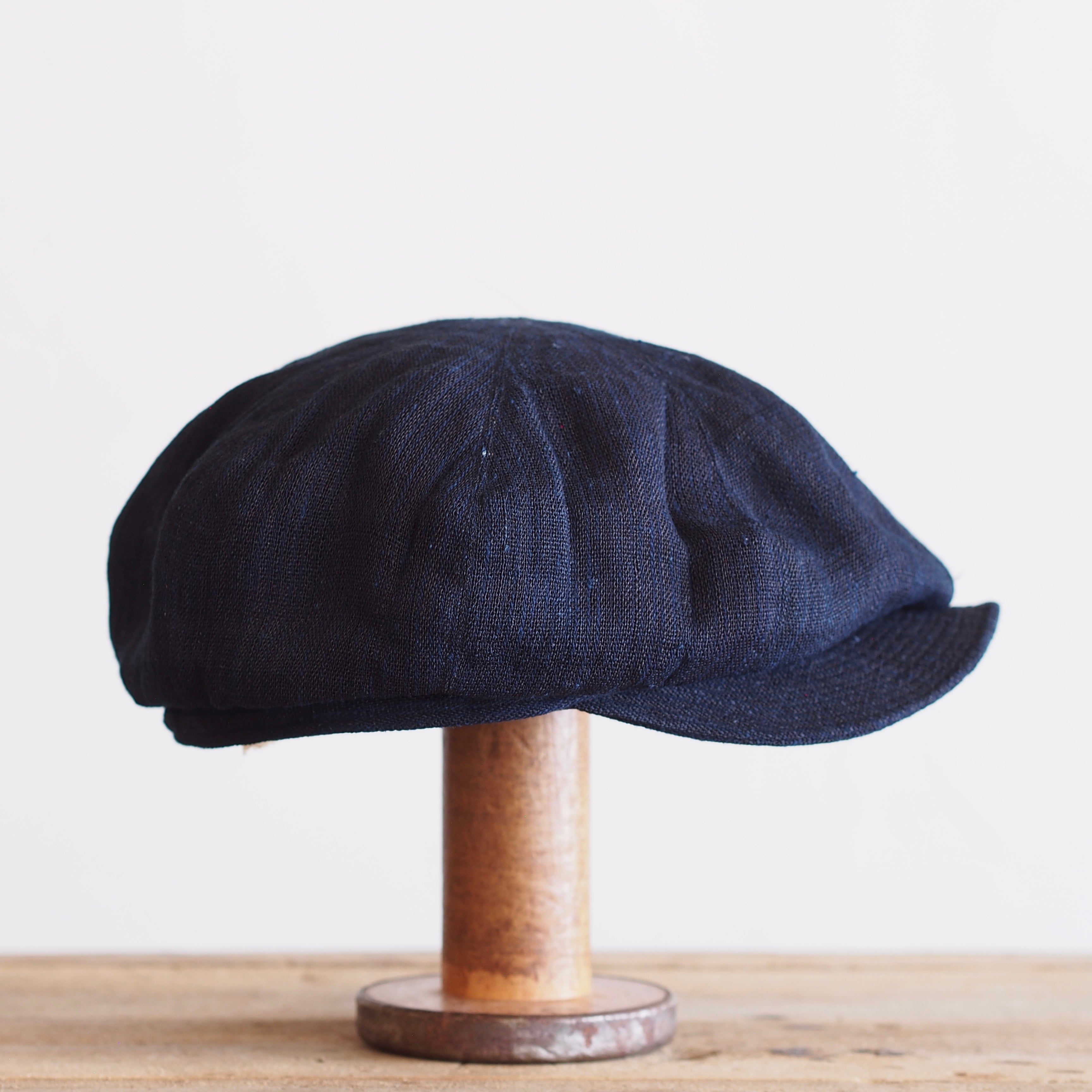 JAPAN VINTAGE FABRIC CAP ~type newsboy~60② meiji hemp 縞