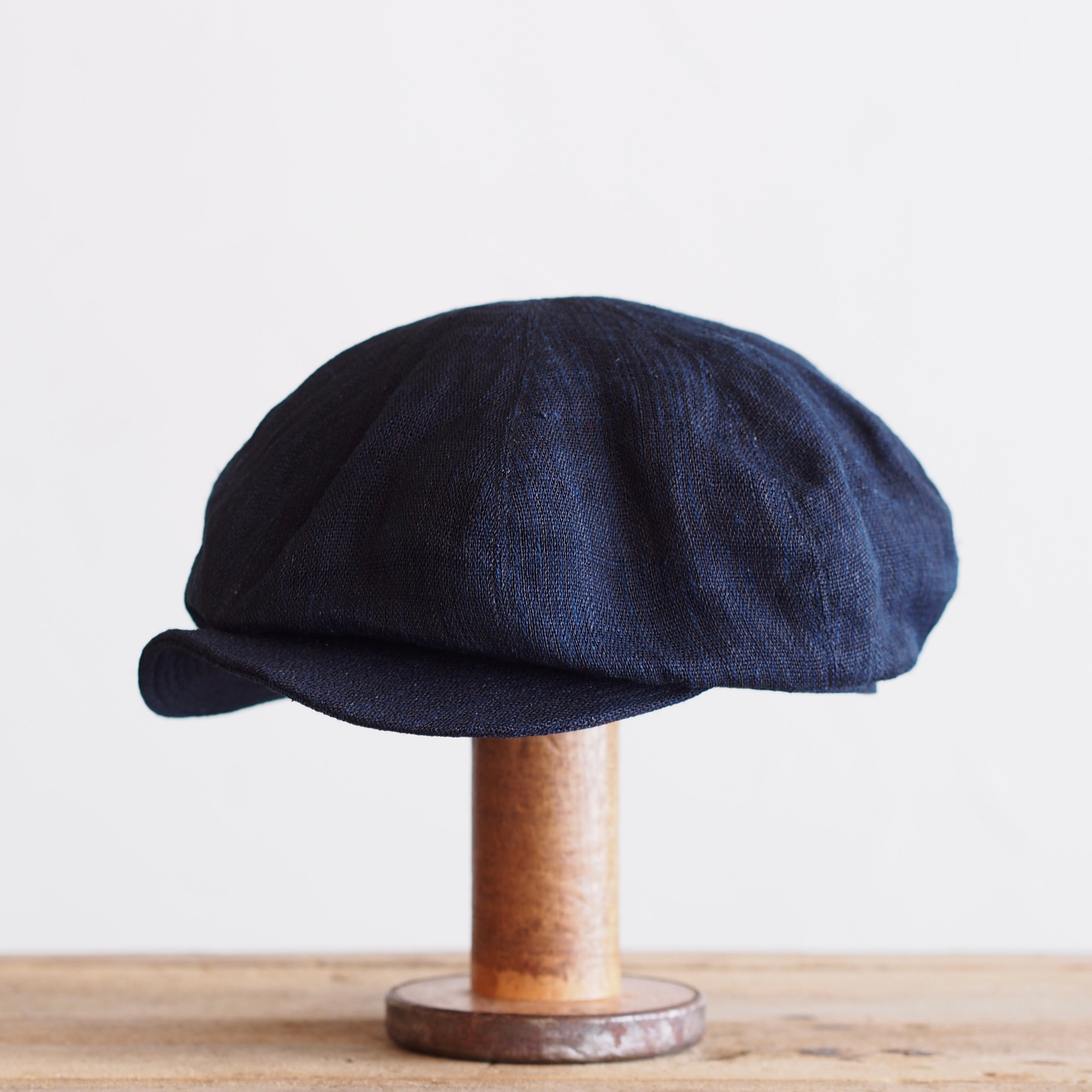 JAPAN VINTAGE FABRIC CAP ~type newsboy~61 meiji hemp 縞