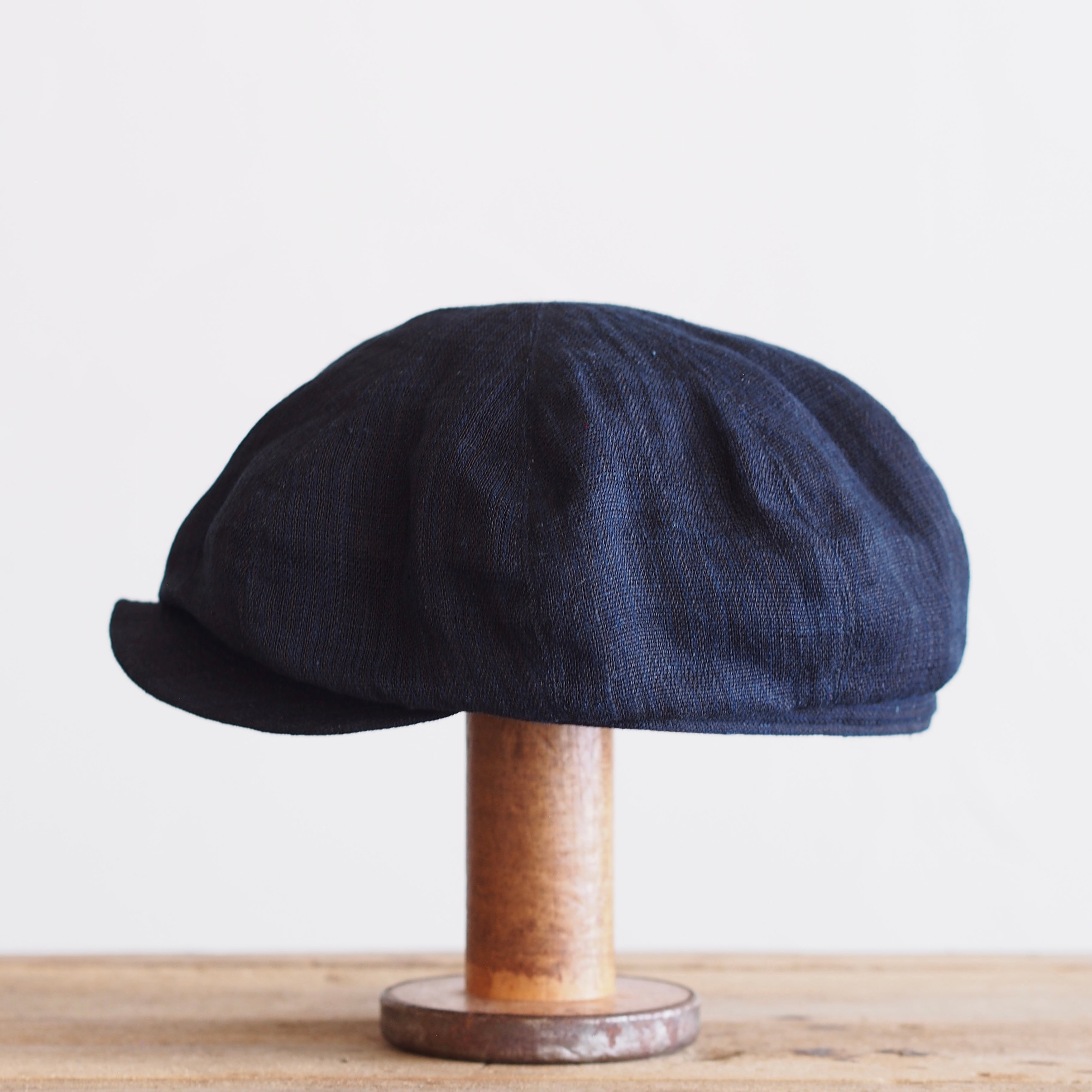 JAPAN VINTAGE FABRIC CAP ~type newsboy~61 meiji hemp 縞