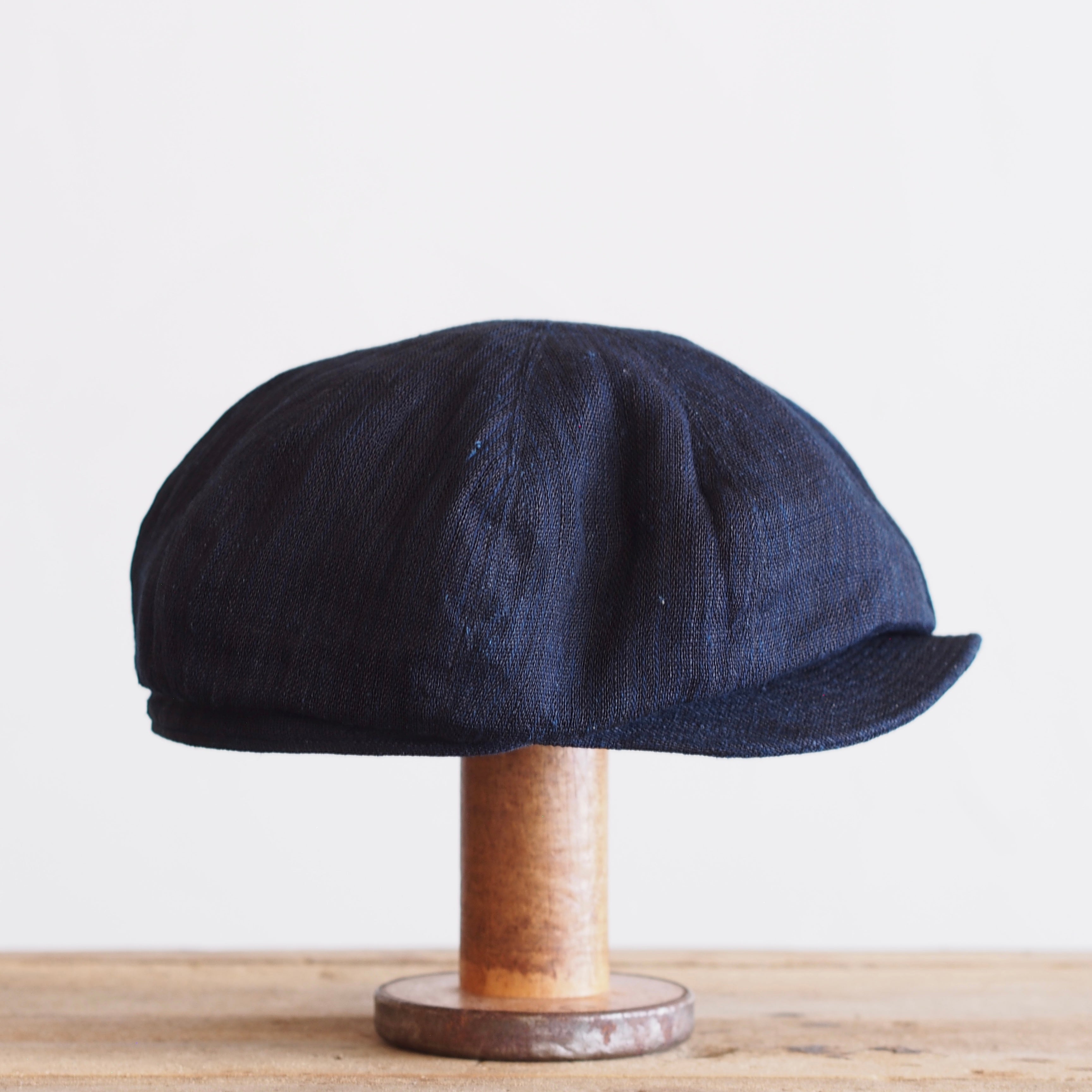 JAPAN VINTAGE FABRIC CAP ~type newsboy~61 meiji hemp 縞