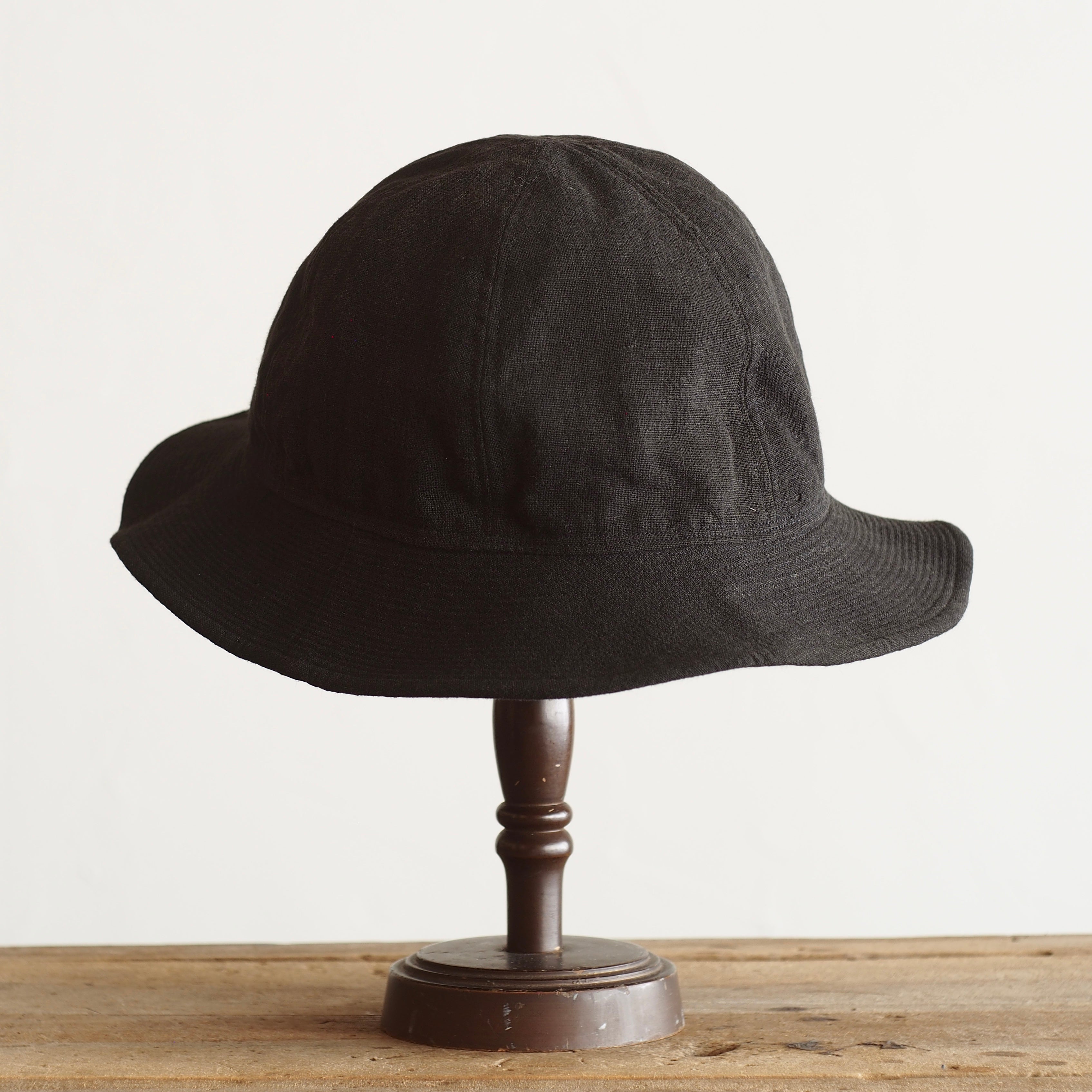 NORA HAT ~type 2nd~japan old black cotton fabric